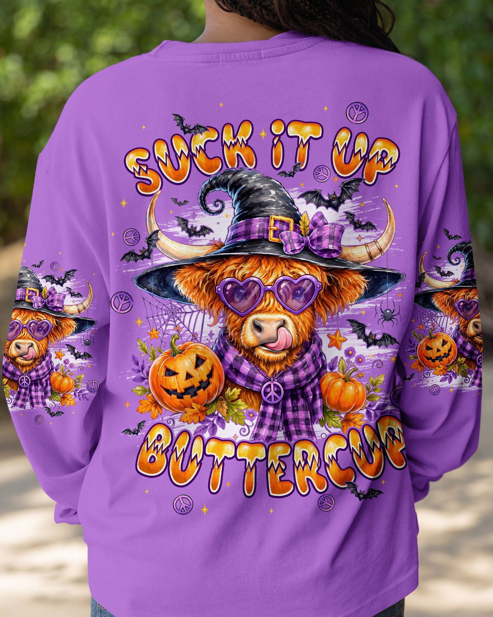 SUCK IT UP BUTTERCUP HALLOWEEN HIGHLAND COW ALL OVER PRINT - TYPQ2007261