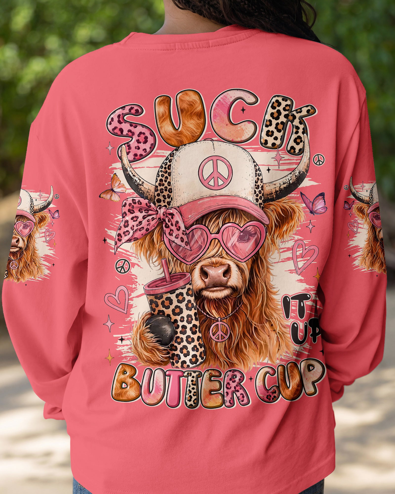 SUCK IT UP BUTTERCUP HIGHLAND COW ALL OVER PRINT - TYLN0608261