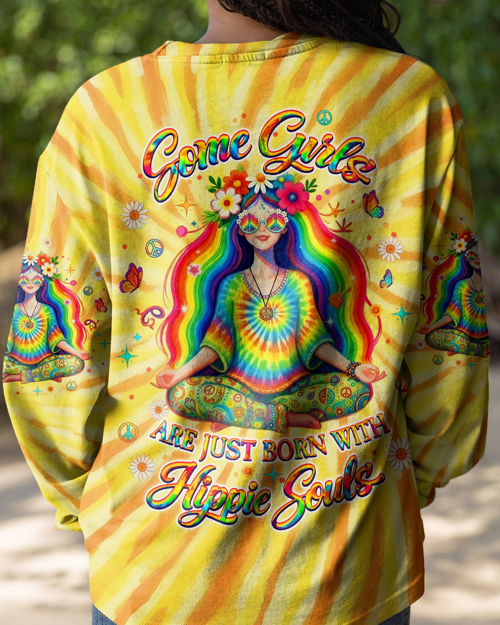 SOME GIRLS ARE JUST BORN WITH HIPPIE SOULS ALL OVER PRINT - YHLT0502262