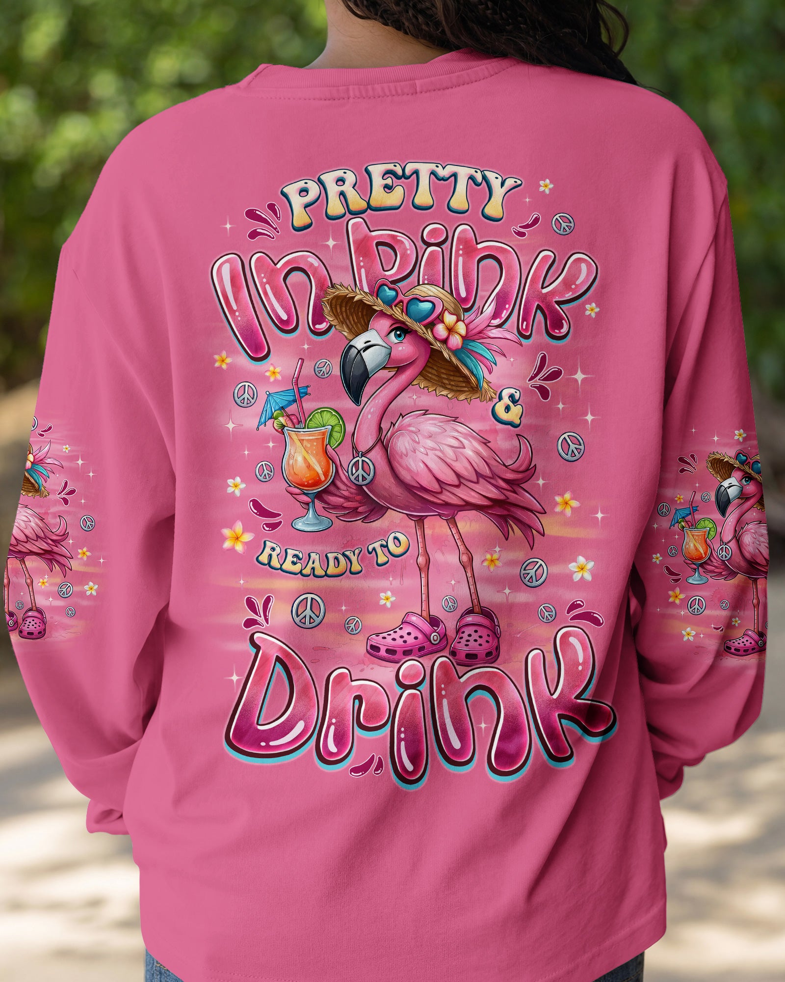 PRETTY IN PINK FLAMINGO ALL OVER PRINT - TYQY3103261
