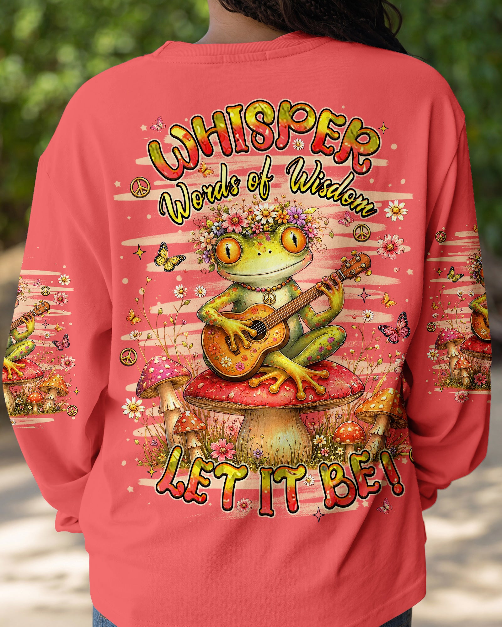 WHISPER WORDS OF WISDOM LET IT BE FROG ALL OVER PRINT  - TLHN0107264