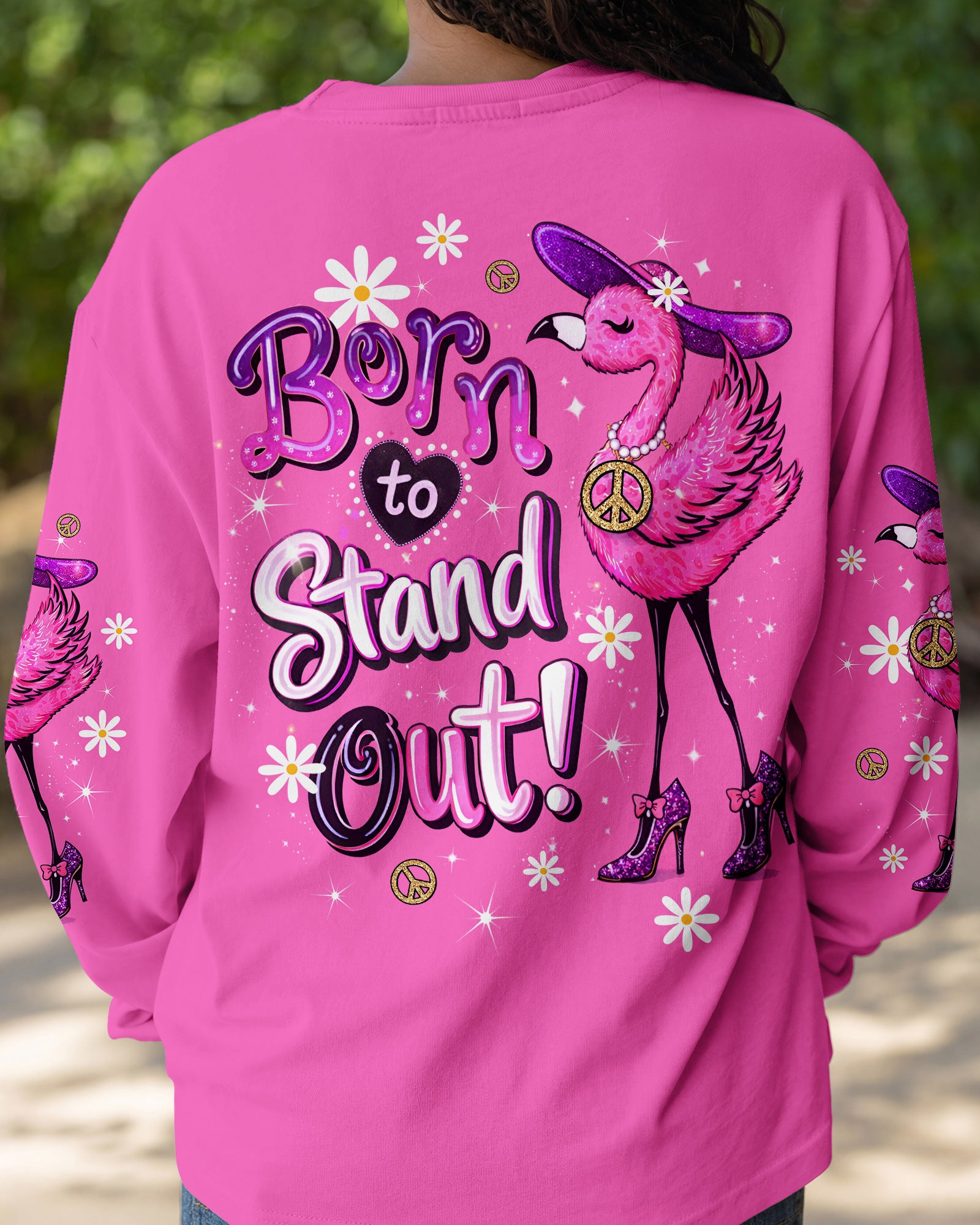 BORN TO STAND OUT FLAMINGO ALL OVER PRINT - TLTW2303261