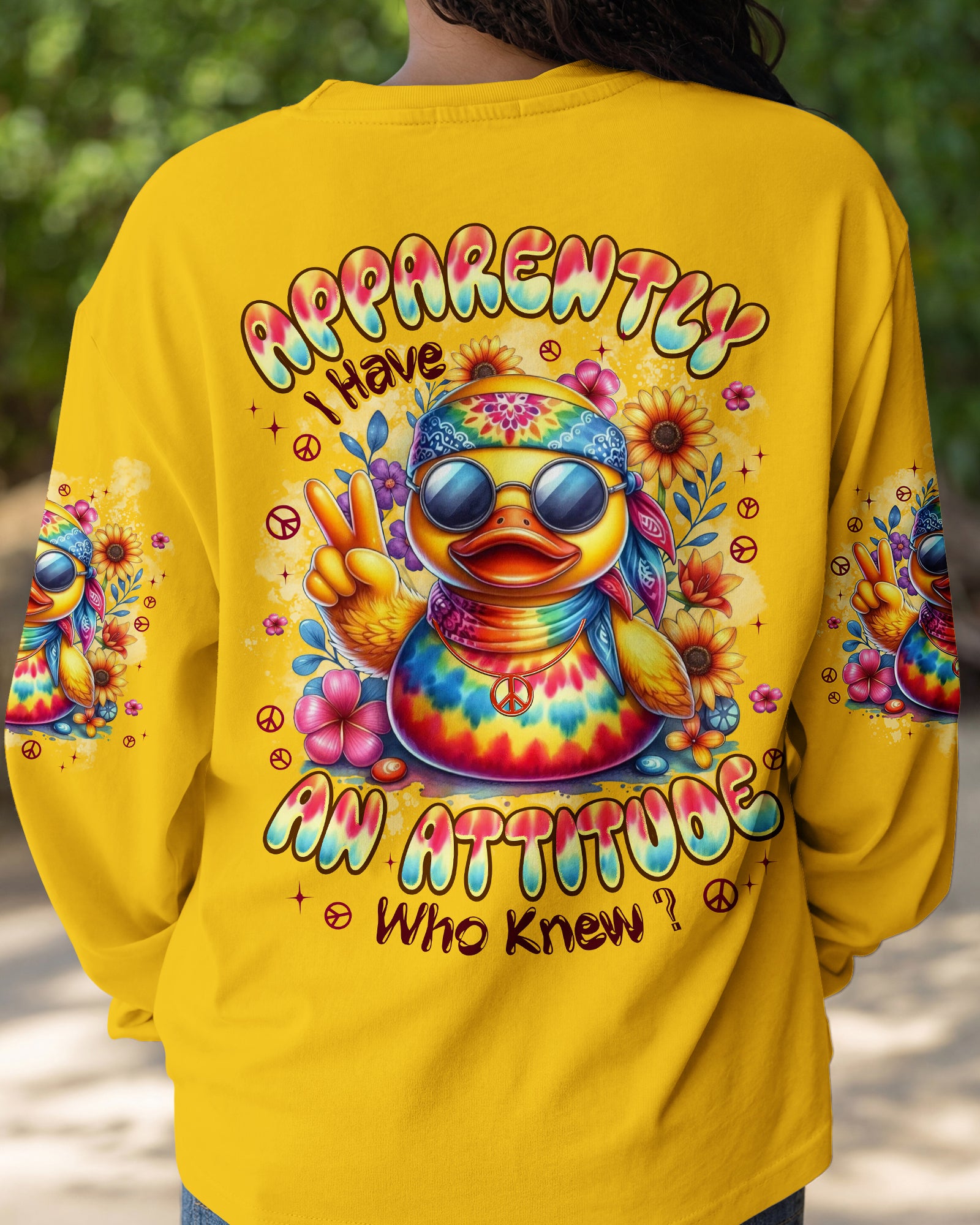 APPARENTLY I HAVE AN ATTITUDE WHO KNEW DUCK ALL OVER PRINT - TYPQ3112252