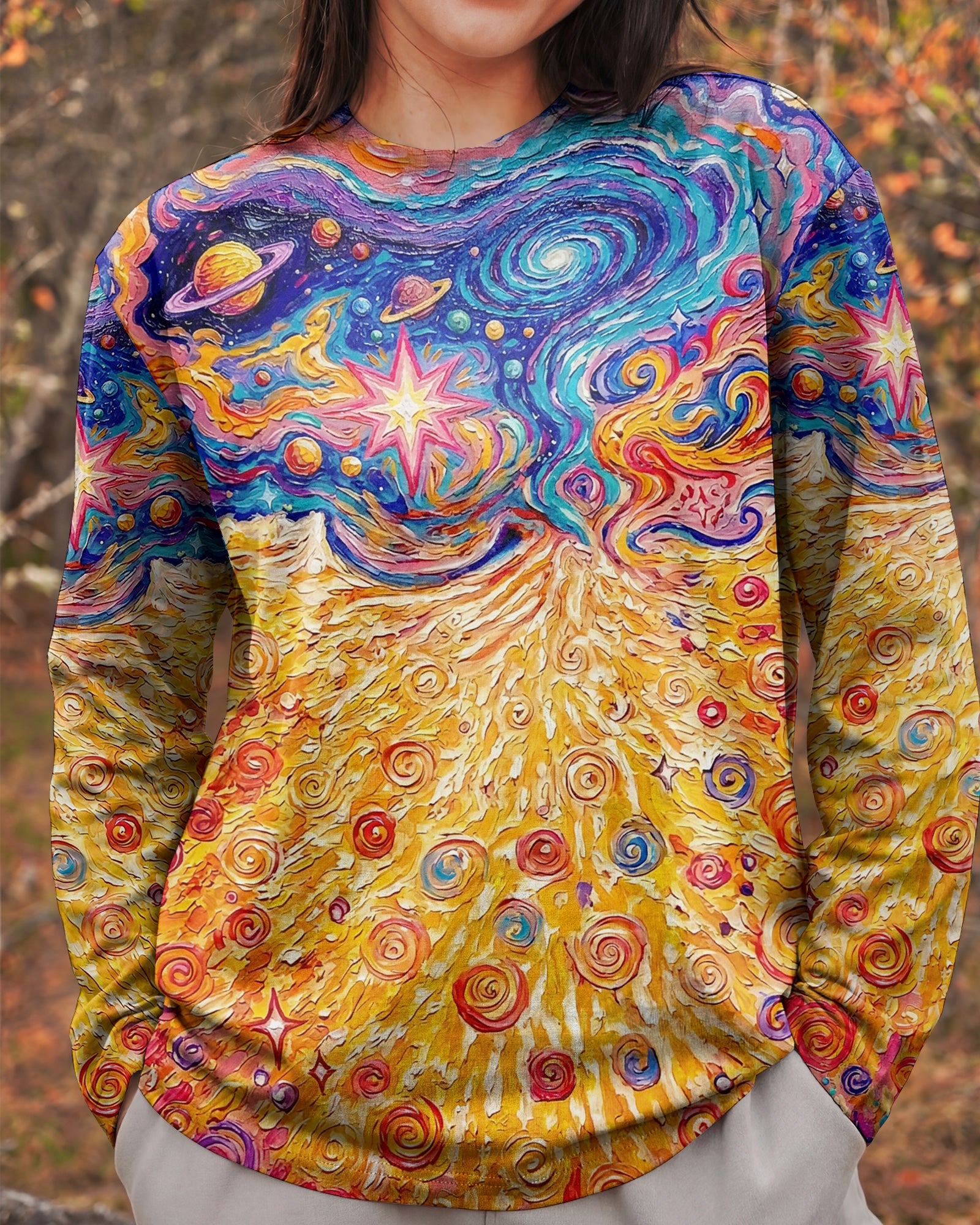 GALAXY CAT BURST SWIRL ALL OVER PRINT - TM0604261