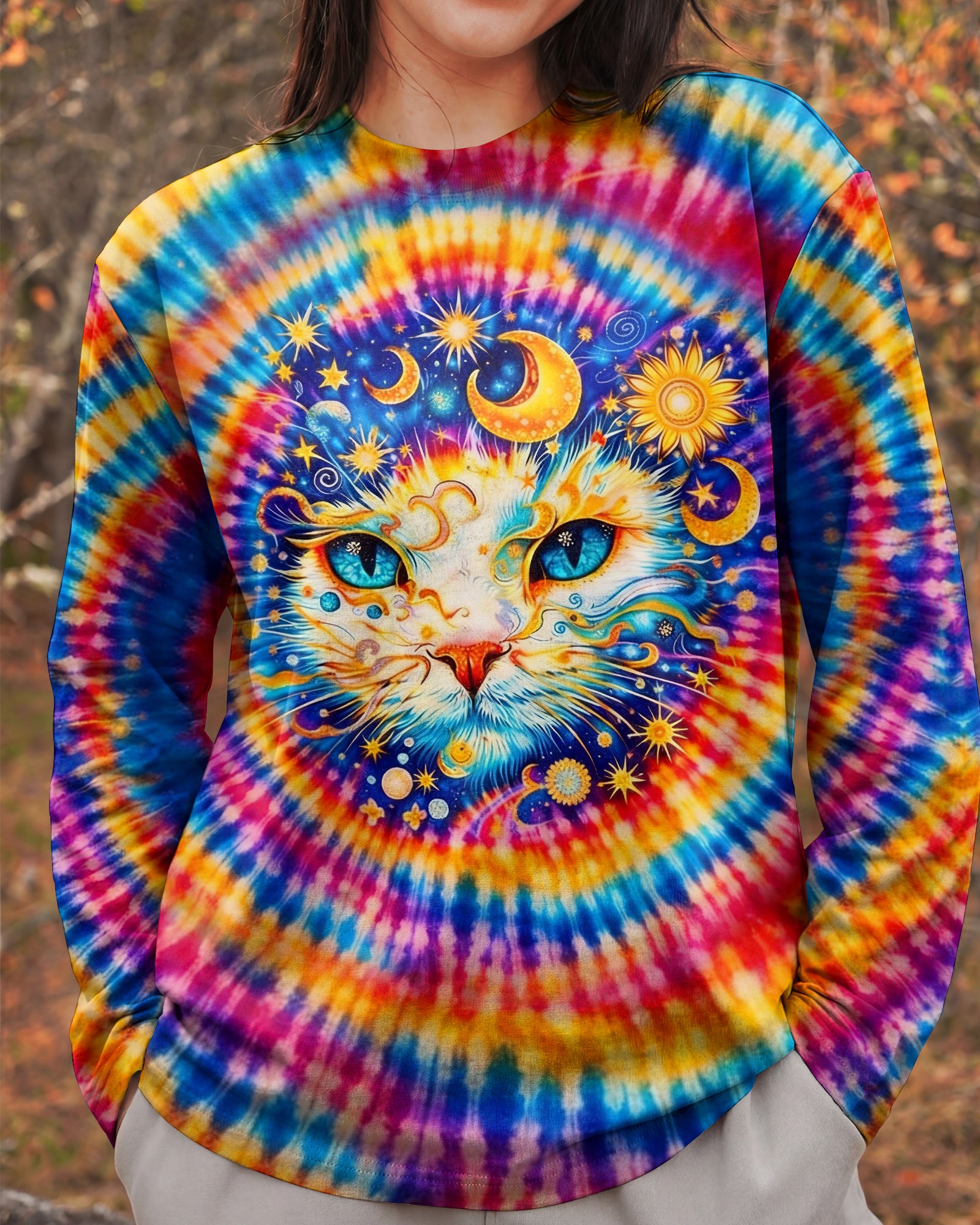 CELESTIAL CAT SWIRL ALL OVER PRINT - TLHN0203262