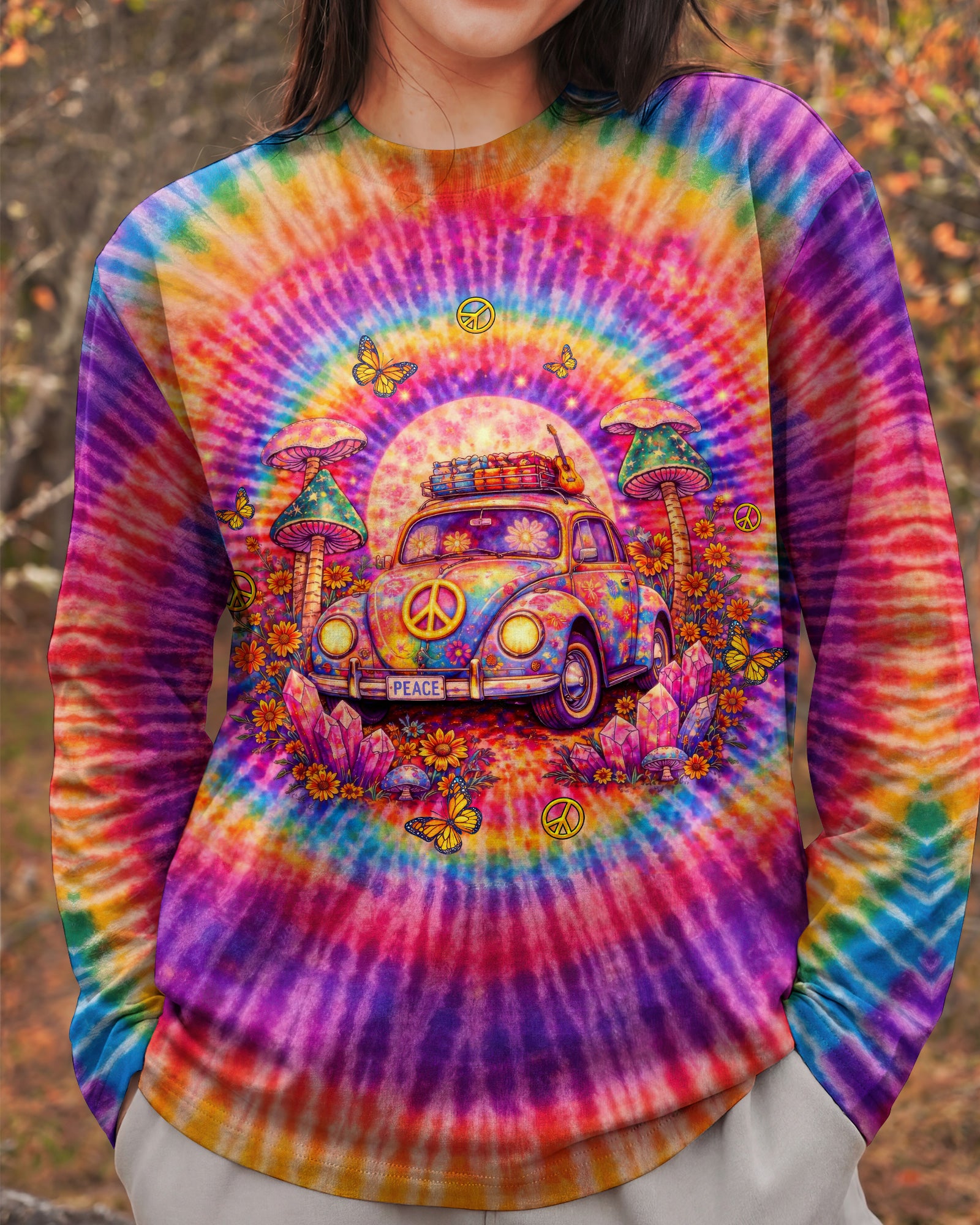 RUNNING AGAINST THE WIND CAR SWIRL ALL OVER PRINT  - TLTW2502261