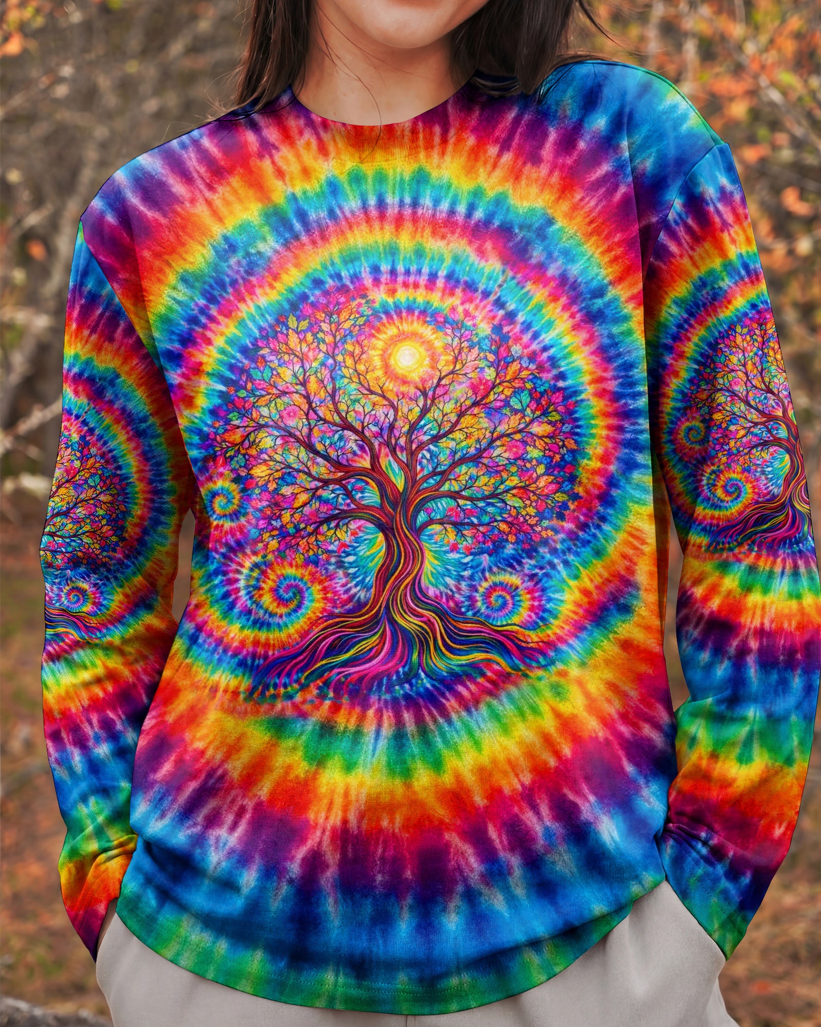 TREE LIFE COLORFUL SWIRL ALL OVER PRINT - TLTW2602262