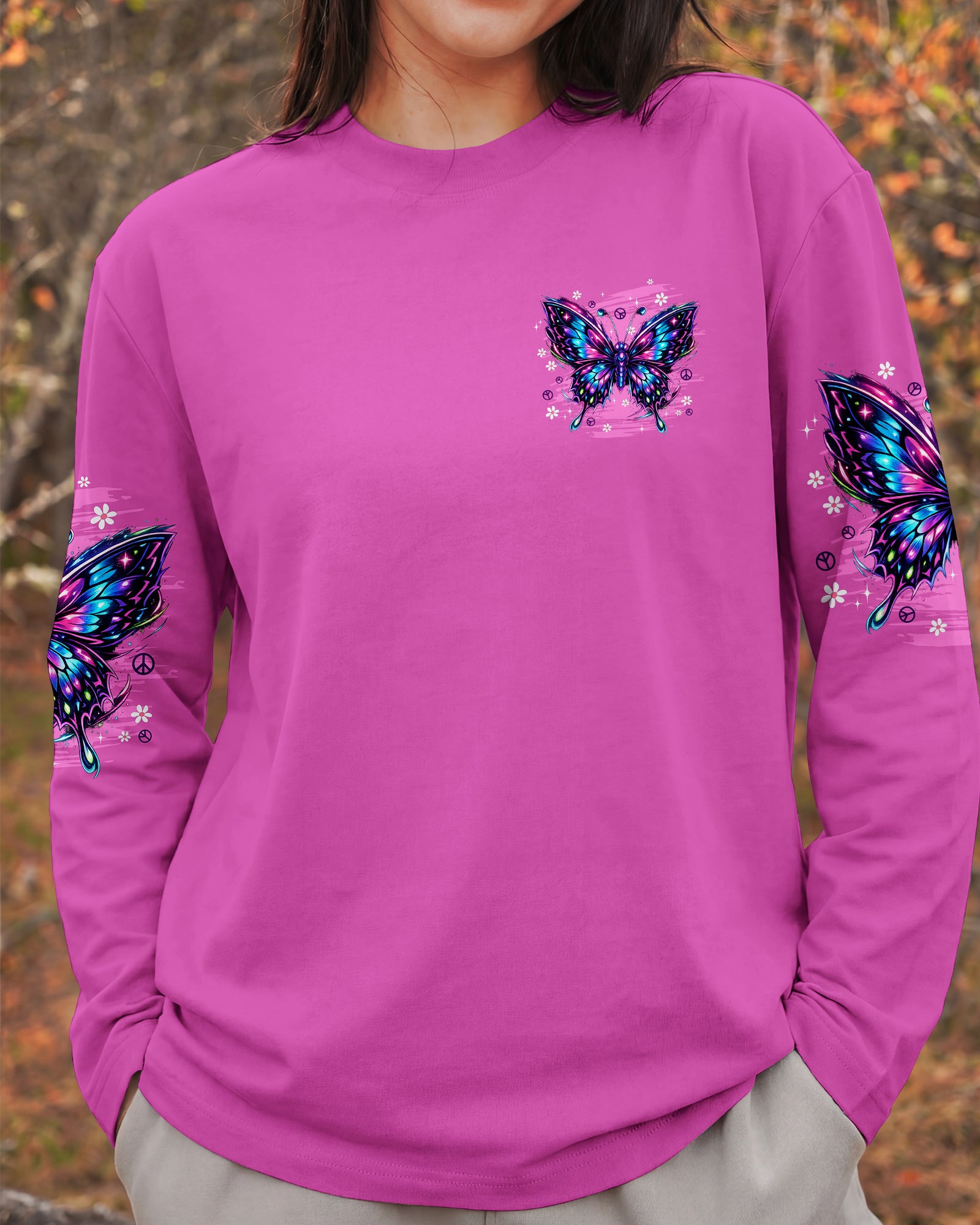 JUST BELIEVE BUTTERFLY ALL OVER PRINT - TYPQ2702263