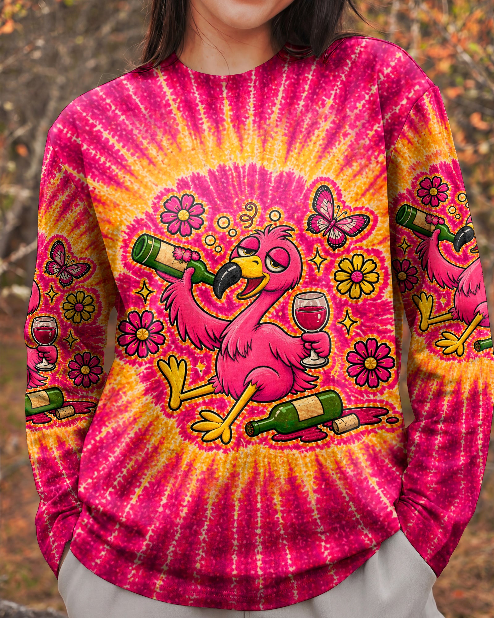 I'M NEVER DRINKING AGAIN FLAMINGO ALL OVER PRINT   - TLHN2804262