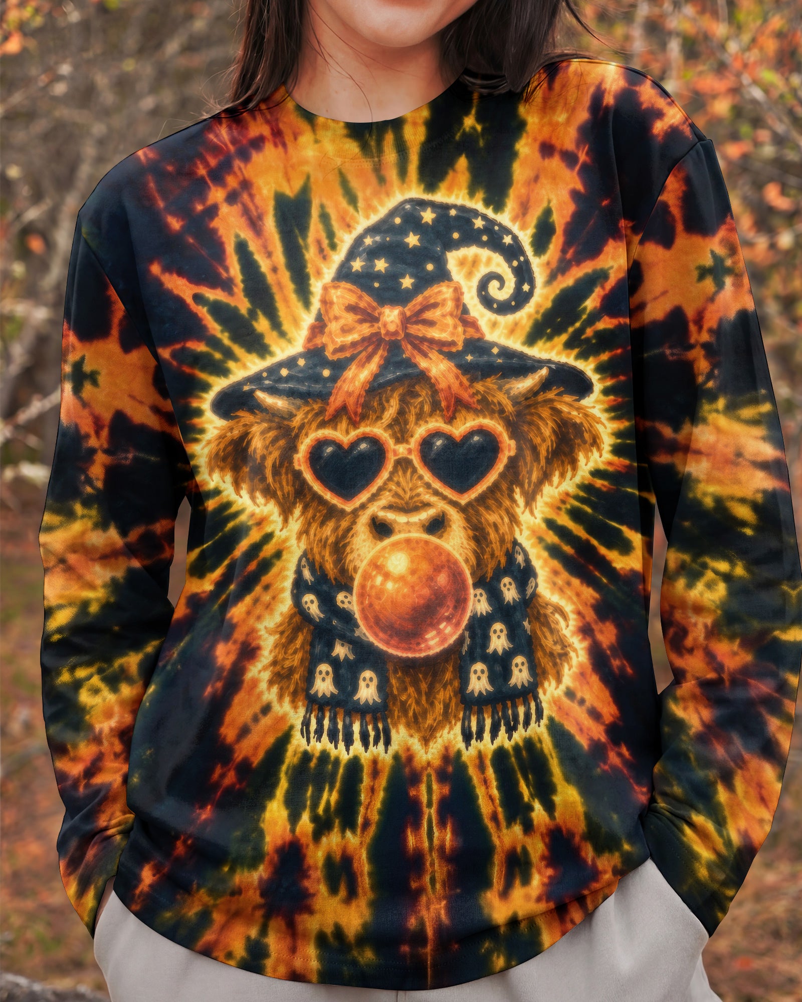WITCHY HIGHLAND COW BUBBLEGUM ALL OVER PRINT – RI0807262