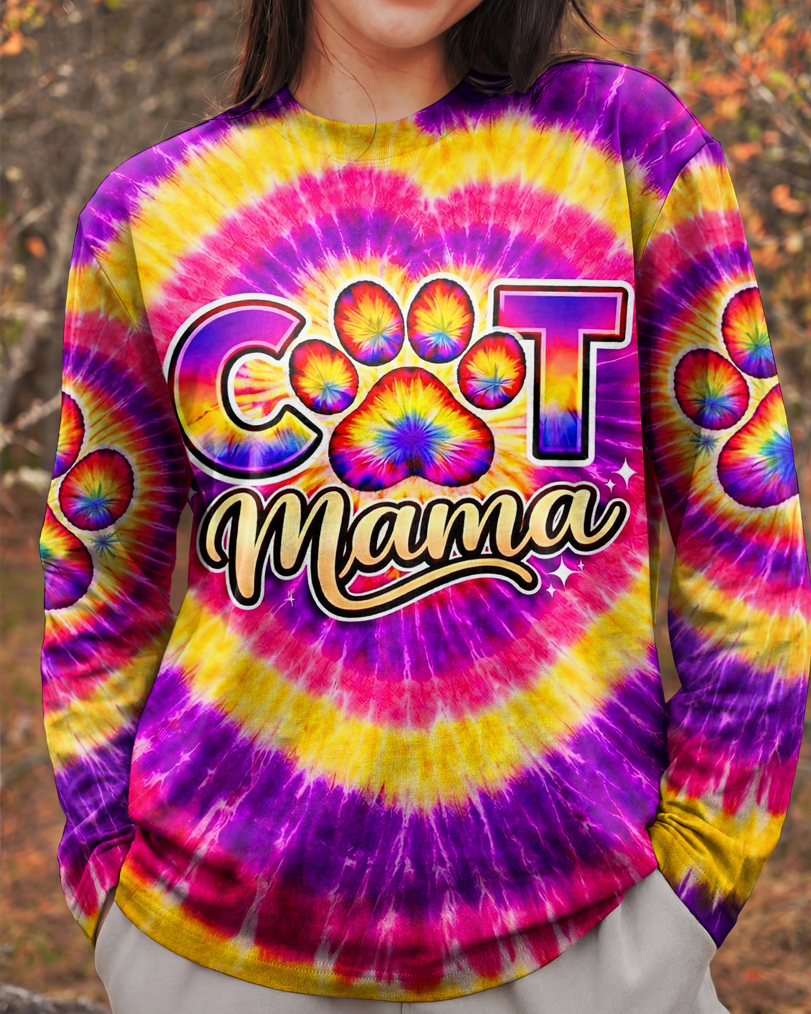 CAT MAMA SWIRL ALL OVER PRINT   - TLNT0703262
