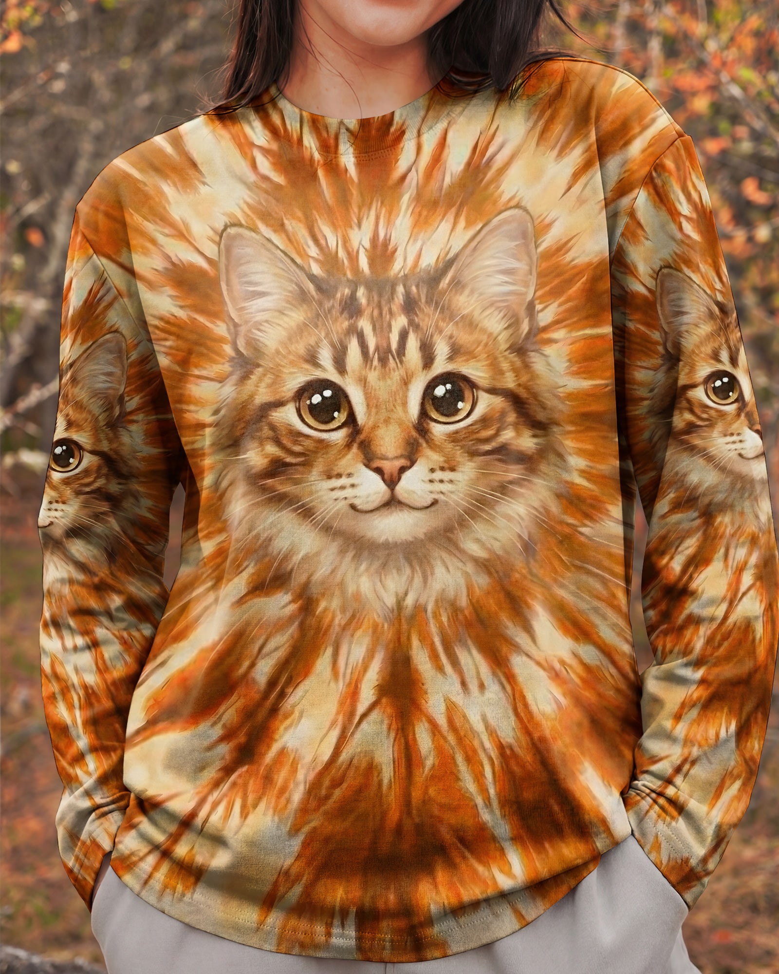 ORANGE AURA CAT ALL OVER PRINT - TYPQ2602262