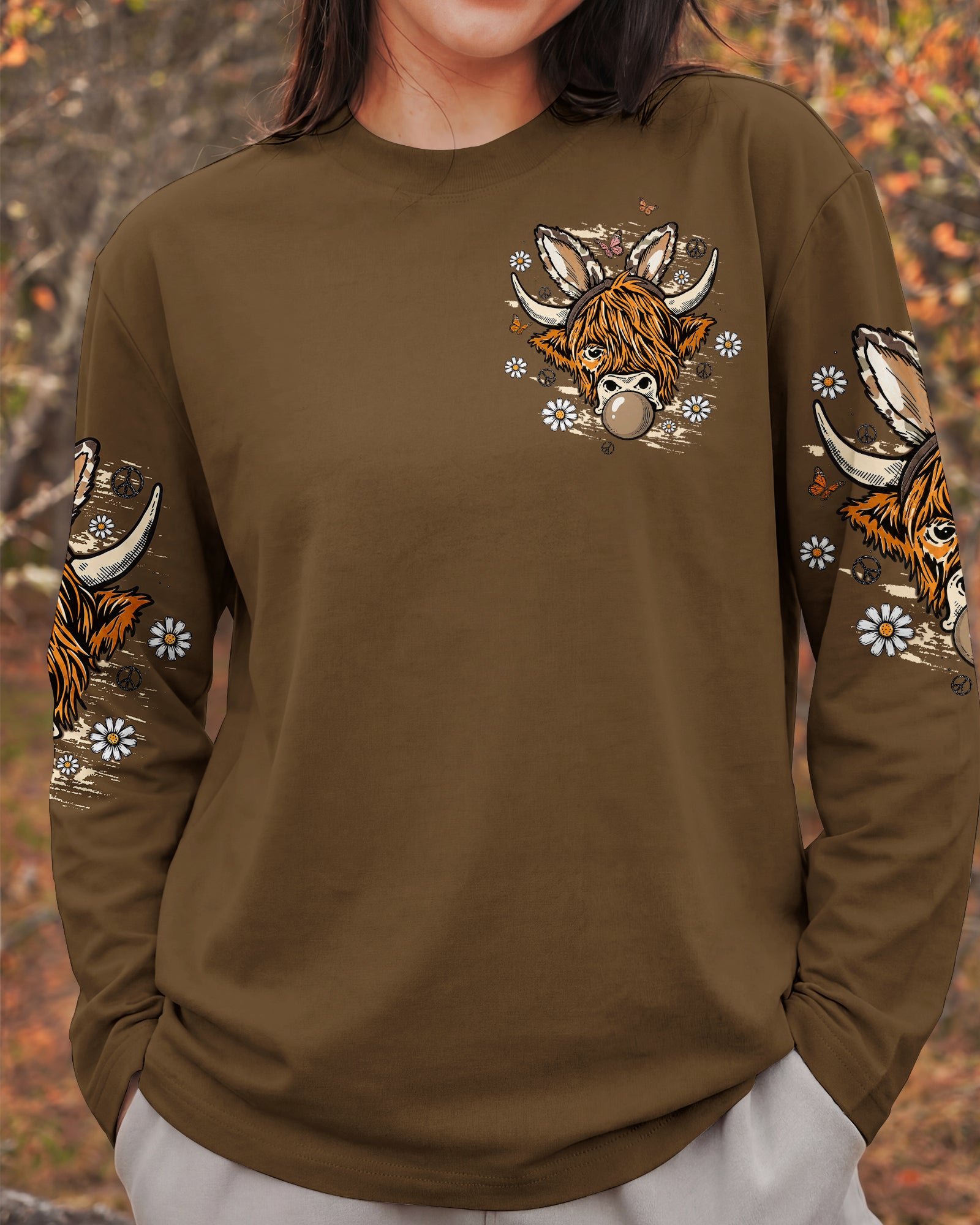 LITTLE COUNTRY LOTTA ATTITUDE COW ALL OVER PRINT  - TLTW1106262