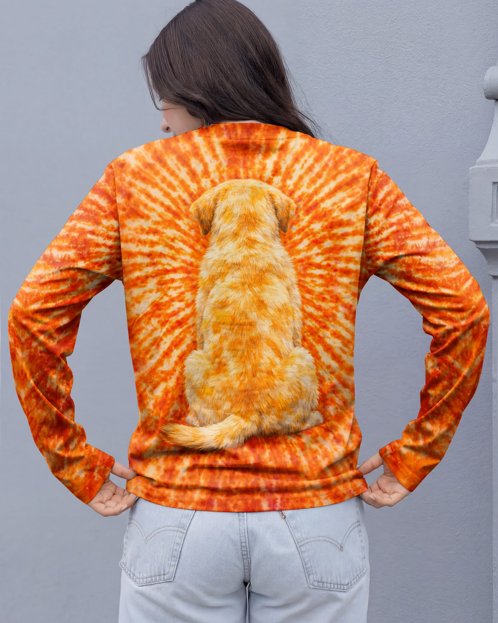 LABRADOR RETRIEVER  DOG ORANGE SWIRL ALL OVER PRINT   - TLNT0703261