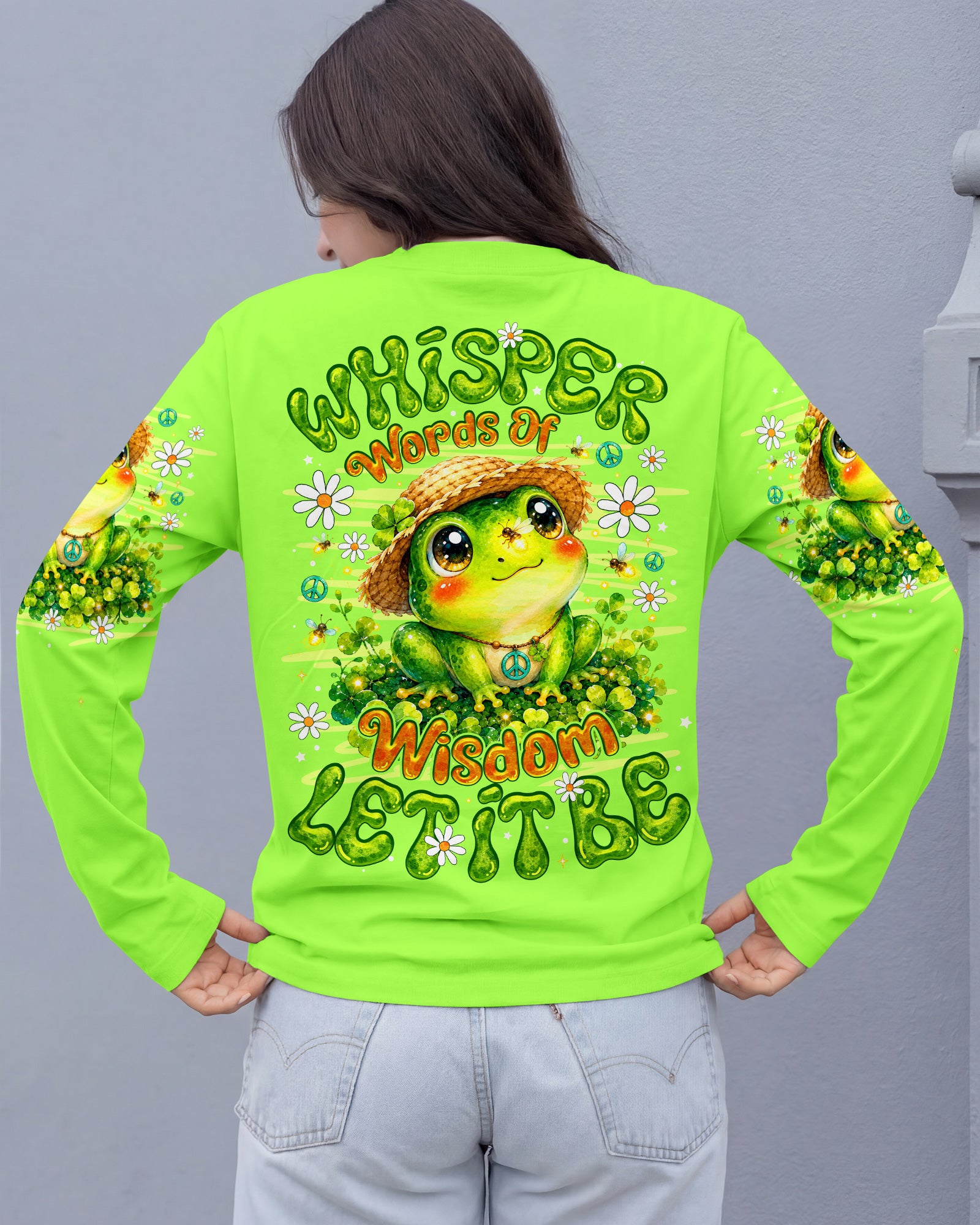 WHISPER WORDS OF WISDOM LET IT BE FROG ALL OVER PRINT -  TLNO0707262