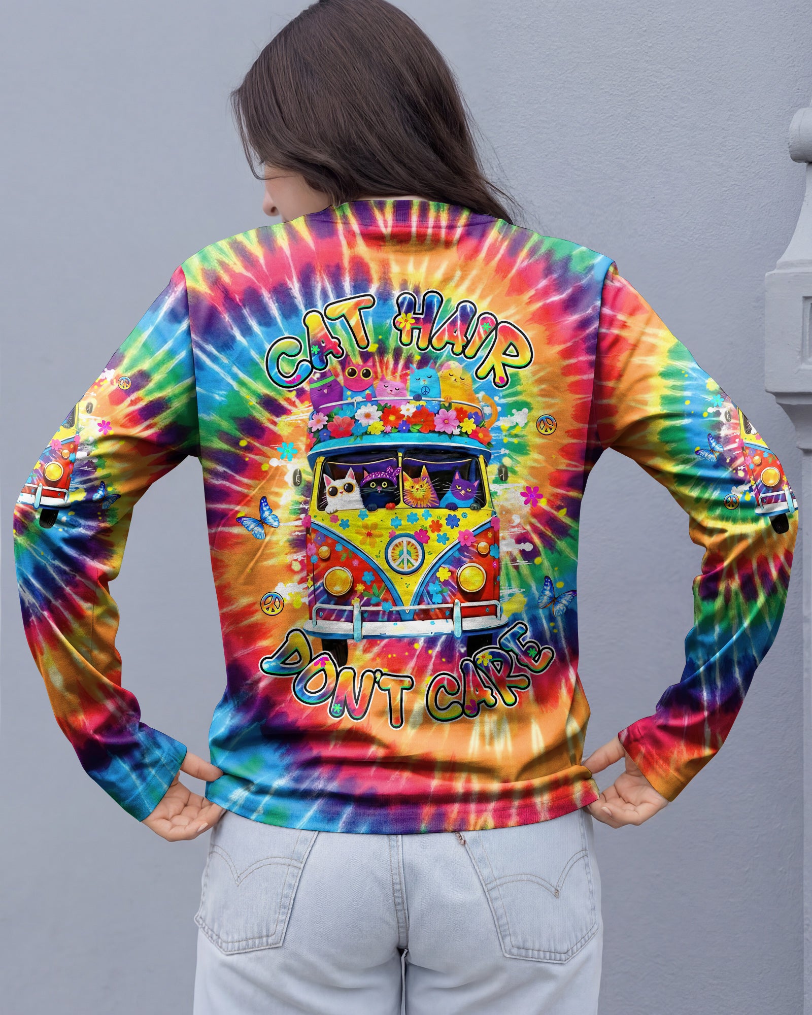 CAT HAIR DON’T CARE ALL OVER PRINT - YHHG0502261
