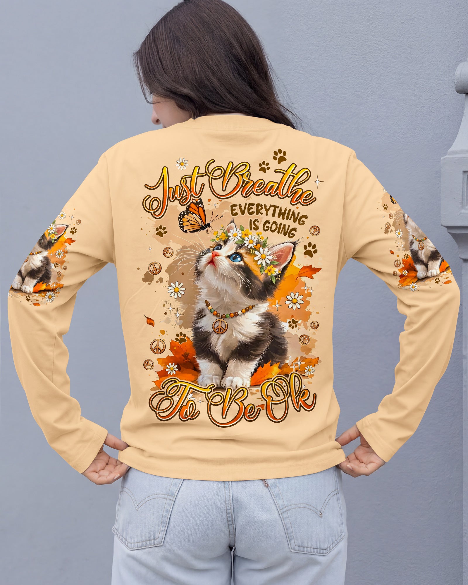JUST BREATHE CAT ALL OVER PRINT - TYPQ1805261