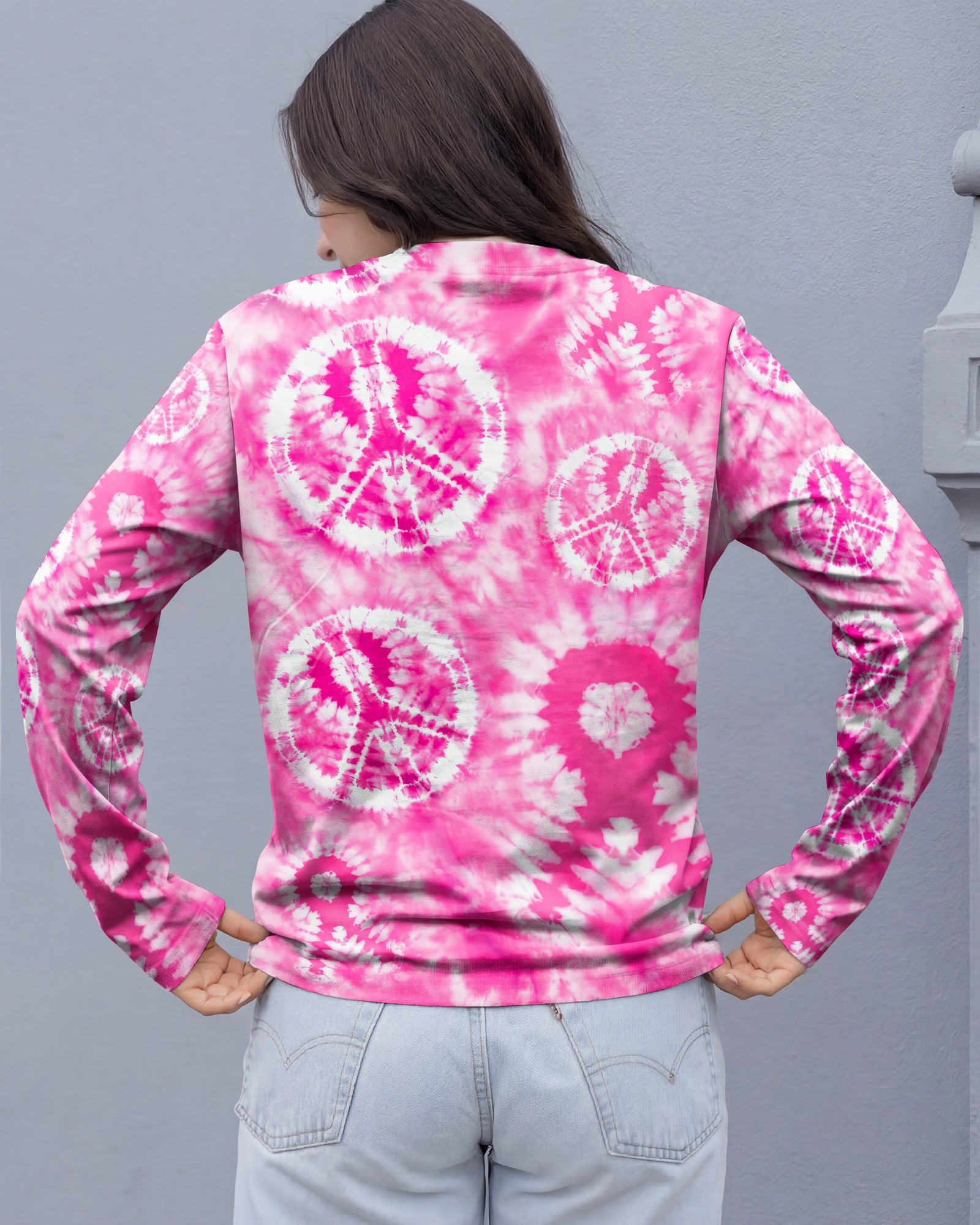 PINK PEACE SWIRL ALL OVER PRINT - RI1006261