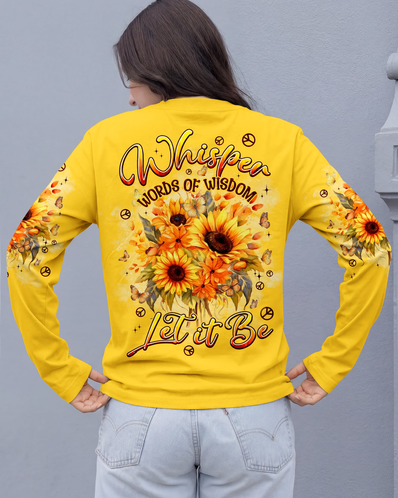 WHISPER WORDS OF WISDOM LET IT BE SUNFLOWER ALL OVER PRINT - TYPQ1303261