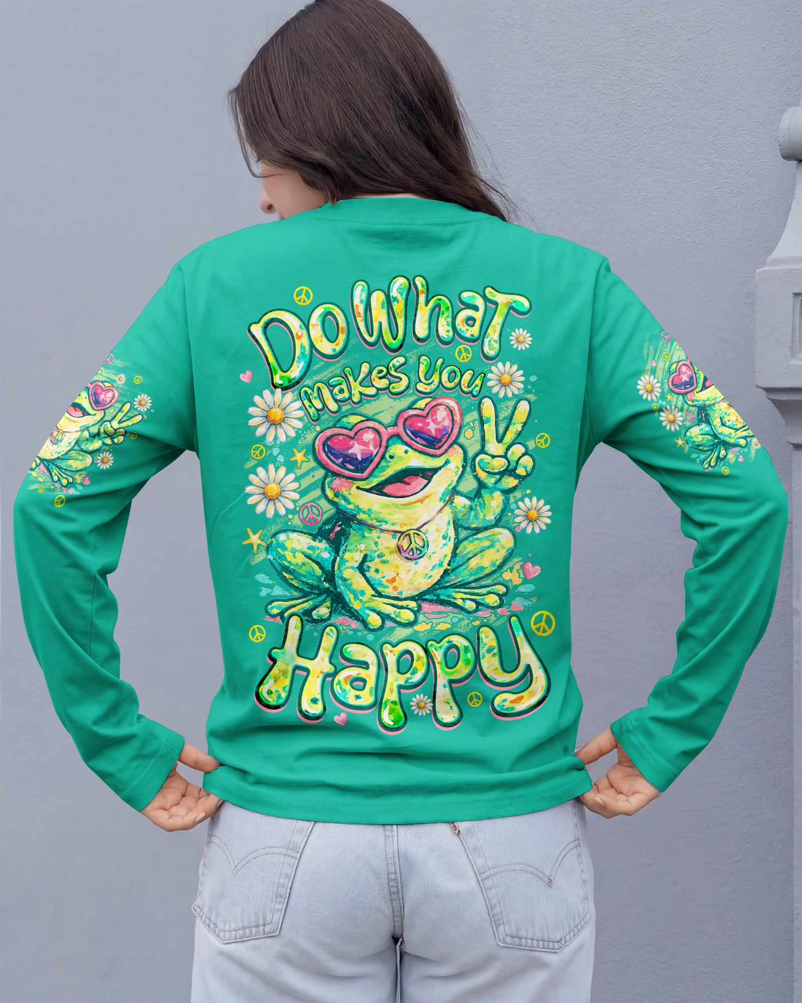 DO WHAT MAKES YOU HAPPY FROG ALL OVER PRINT - TYQY1307262
