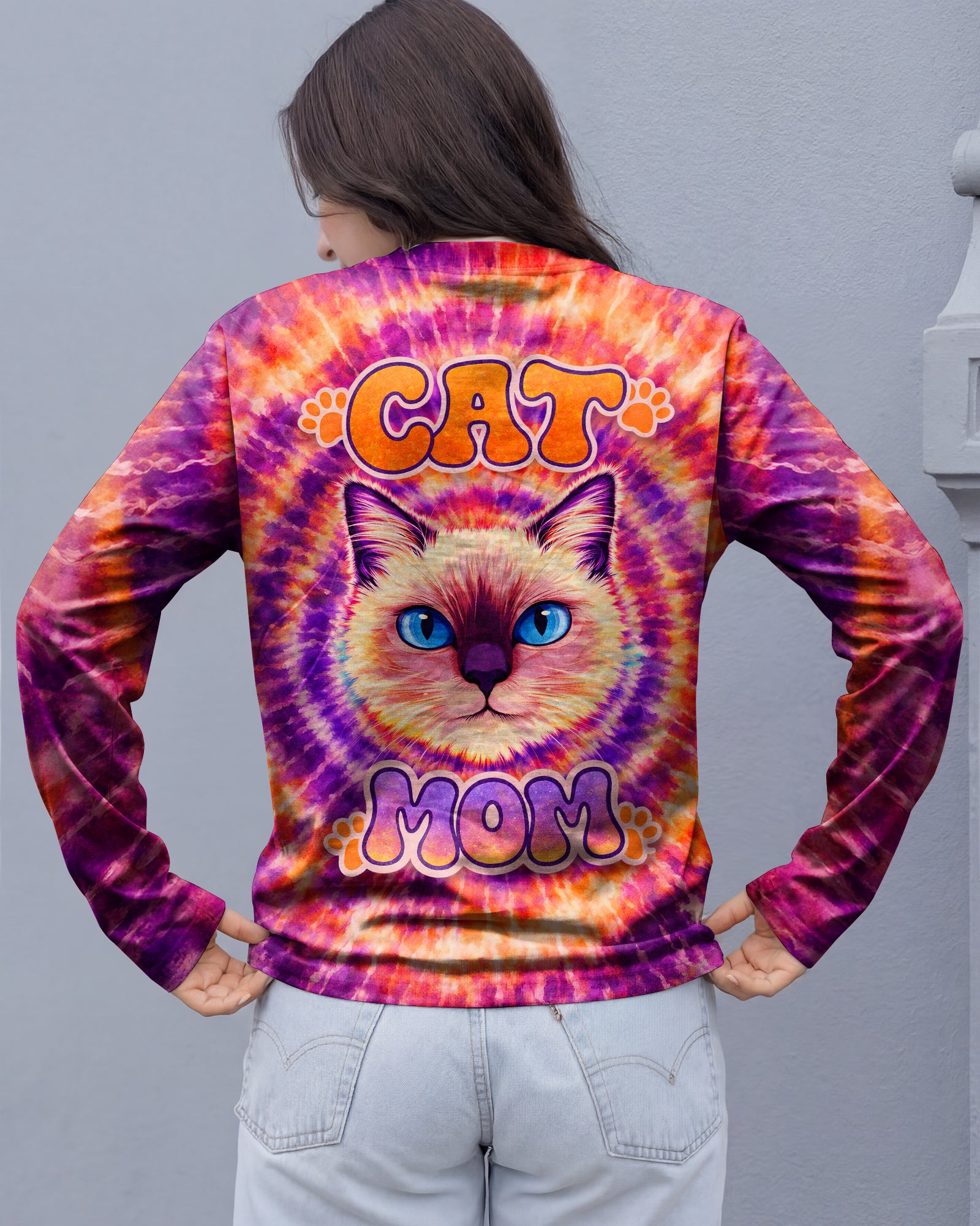 CAT MOM SWIRL ALL OVER PRINT  - TLNT0403261