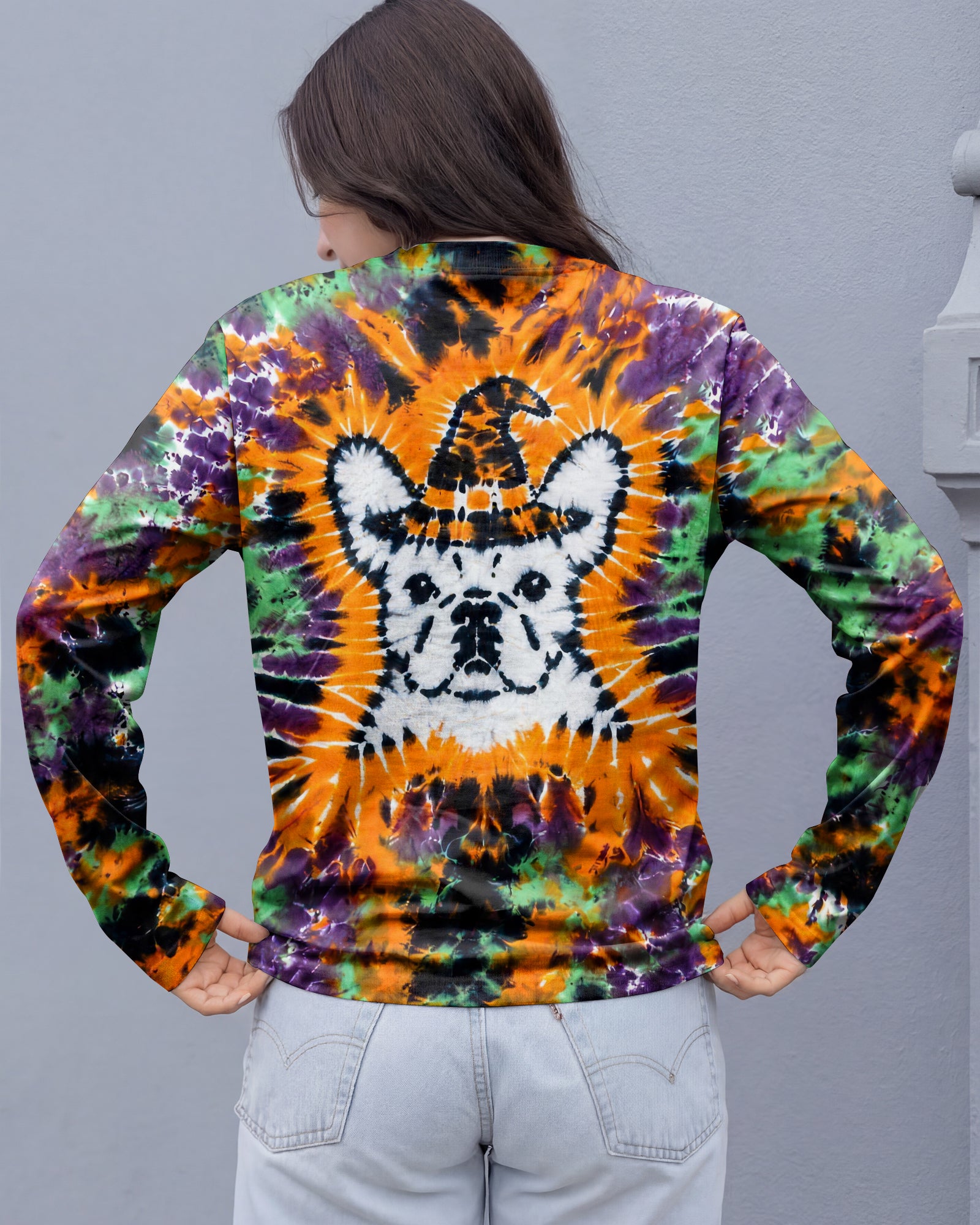 FRENCH BULLDOG WITCH HALLOWEEN BURST ALL OVER PRINT - TLHG2107262