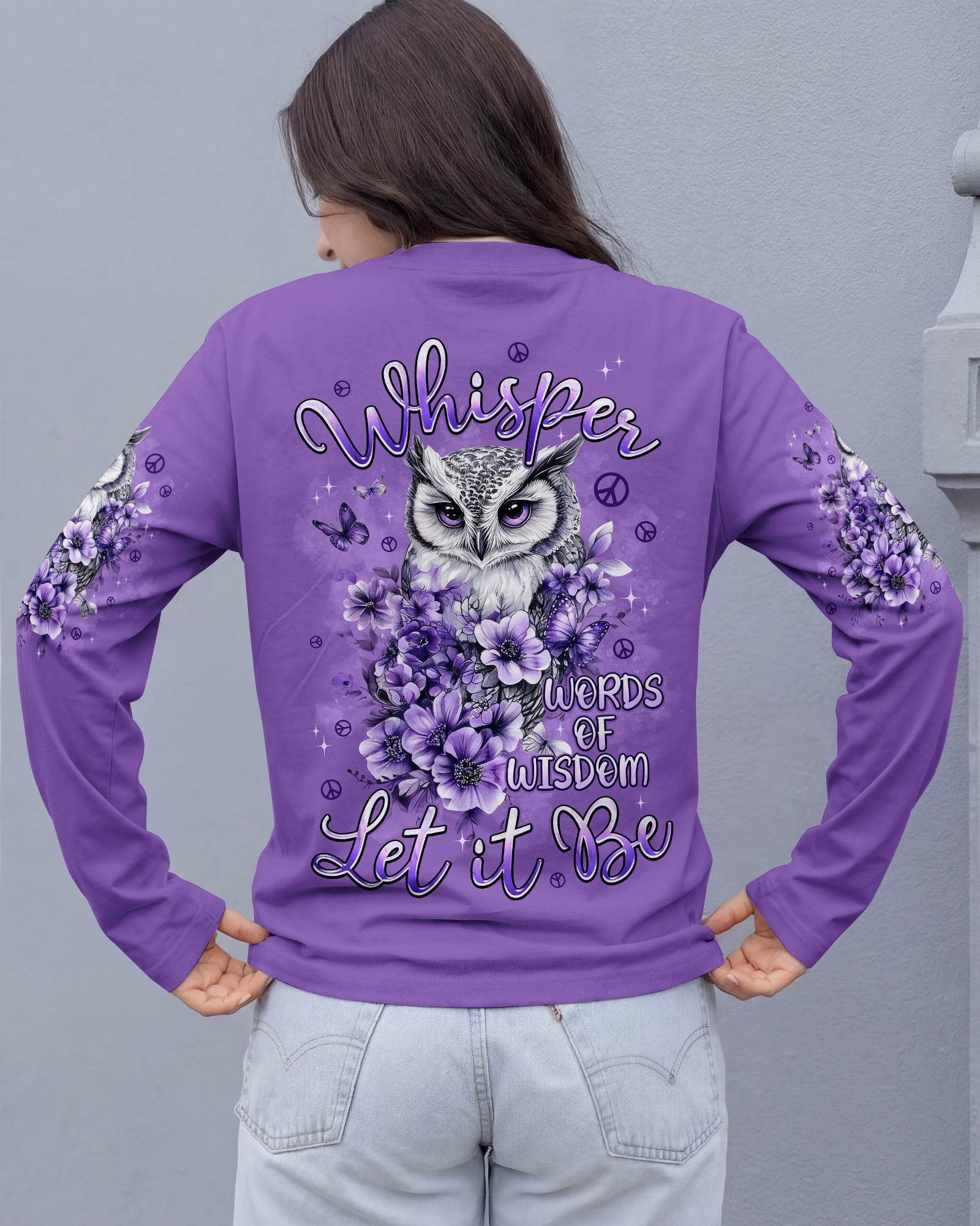 WHISPER WORDS OF WISDOM LET IT BE OWL ALL OVER PRINT - TYPQ0902262