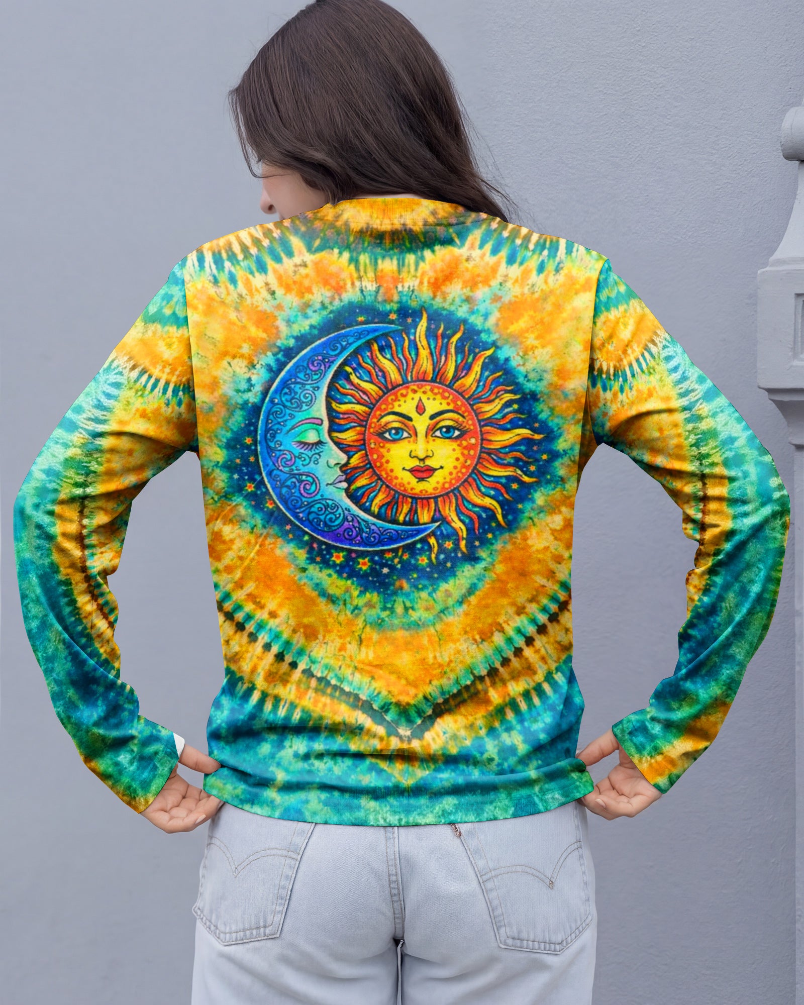 HIPPIE SUN & MOON  SWIRL ALL OVER PRINT - TLTW0203262