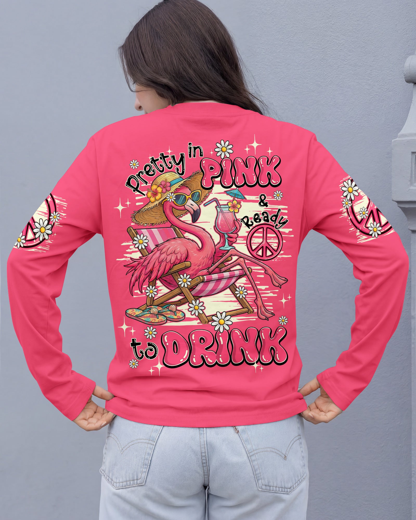 PRETTY IN PINK FLAMINGO ALL OVER PRINT - TY0904261