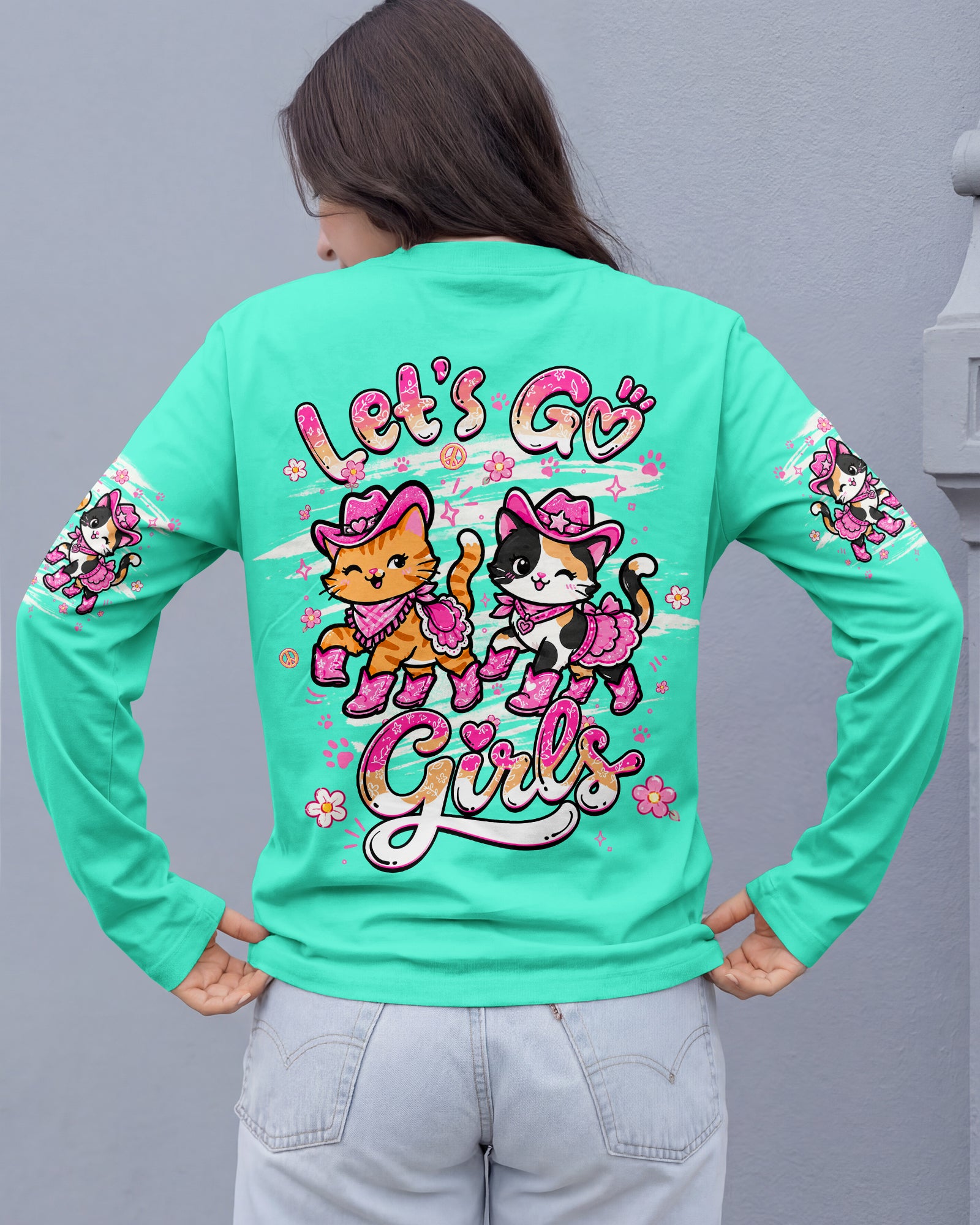 LET'S GO GIRLS CAT ALL OVER PRINT - TLHG0907264