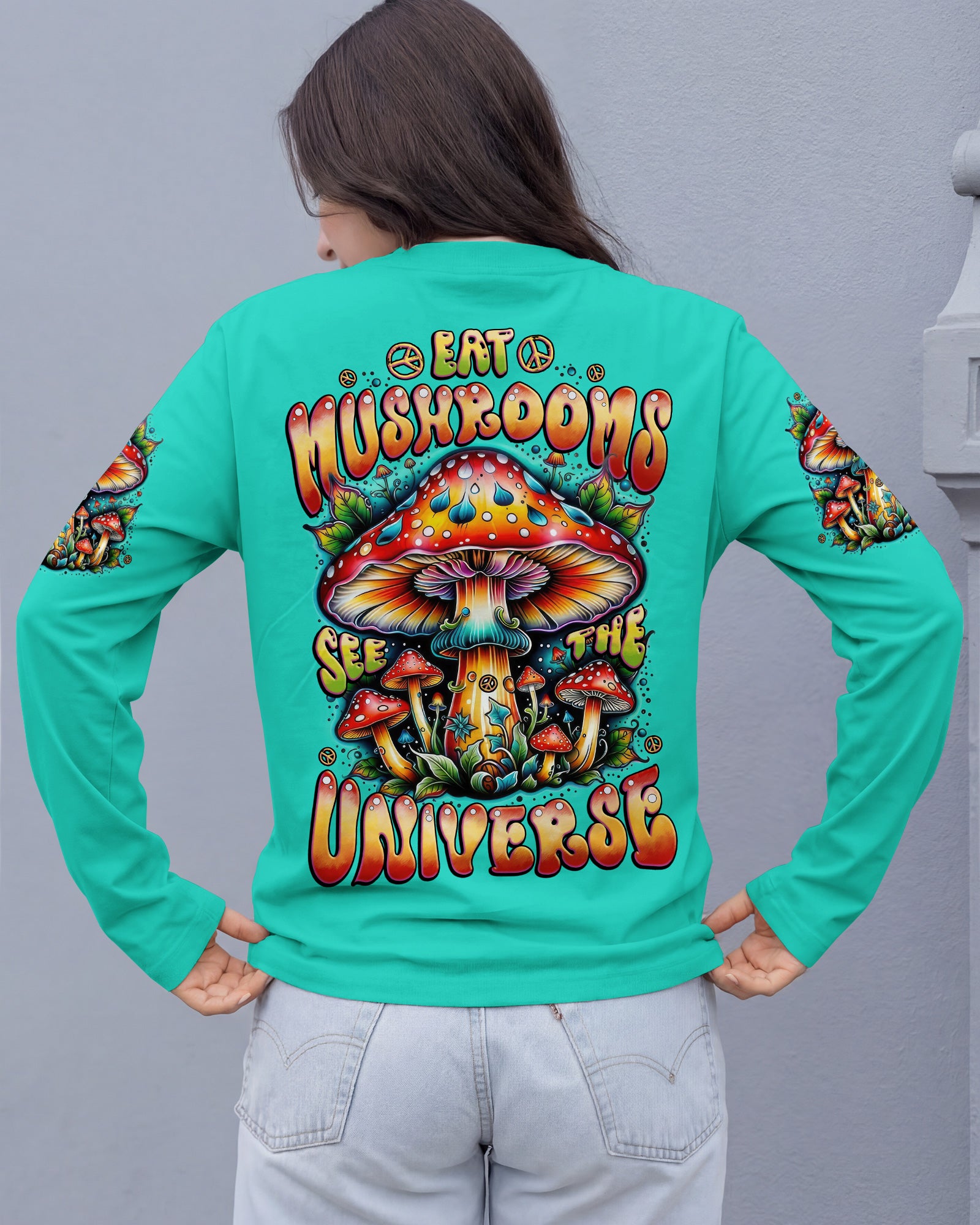 EAT MUSHROOMS SEE THE UNIVERSE ALL OVER PRINT - TYTD1202261