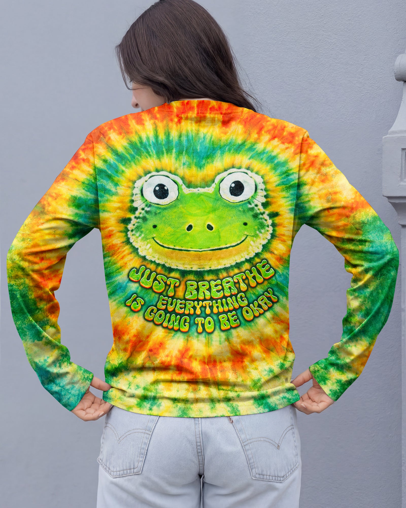 JUST BREATHE FROG SWIRL ALL OVER PRINT - TLNT1007263