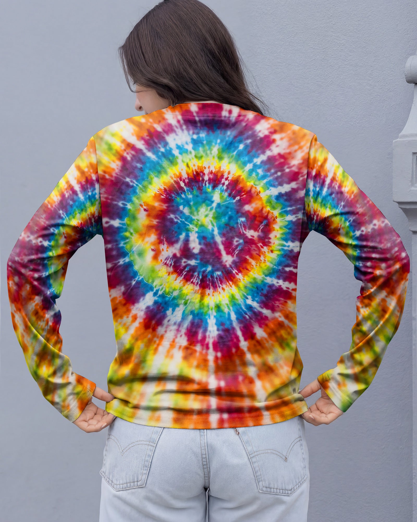 PEACE LOVE PAW PRINT COLORFUL SWIRL ALL OVER PRINT  - TLHG3103262