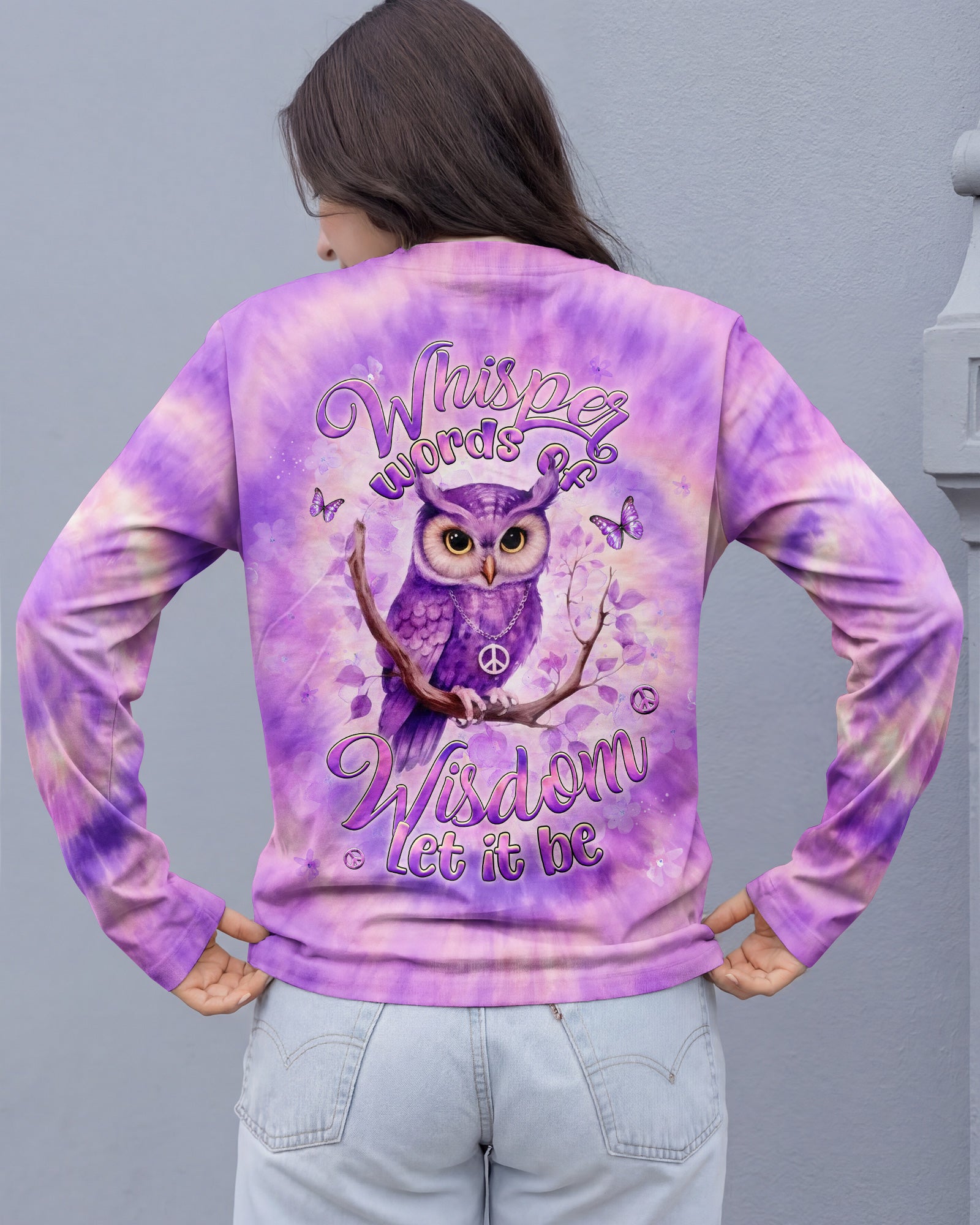 WHISPER WORDS OF WISDOM LET IT BE OWL ALL OVER PRINT - YHHG2702261
