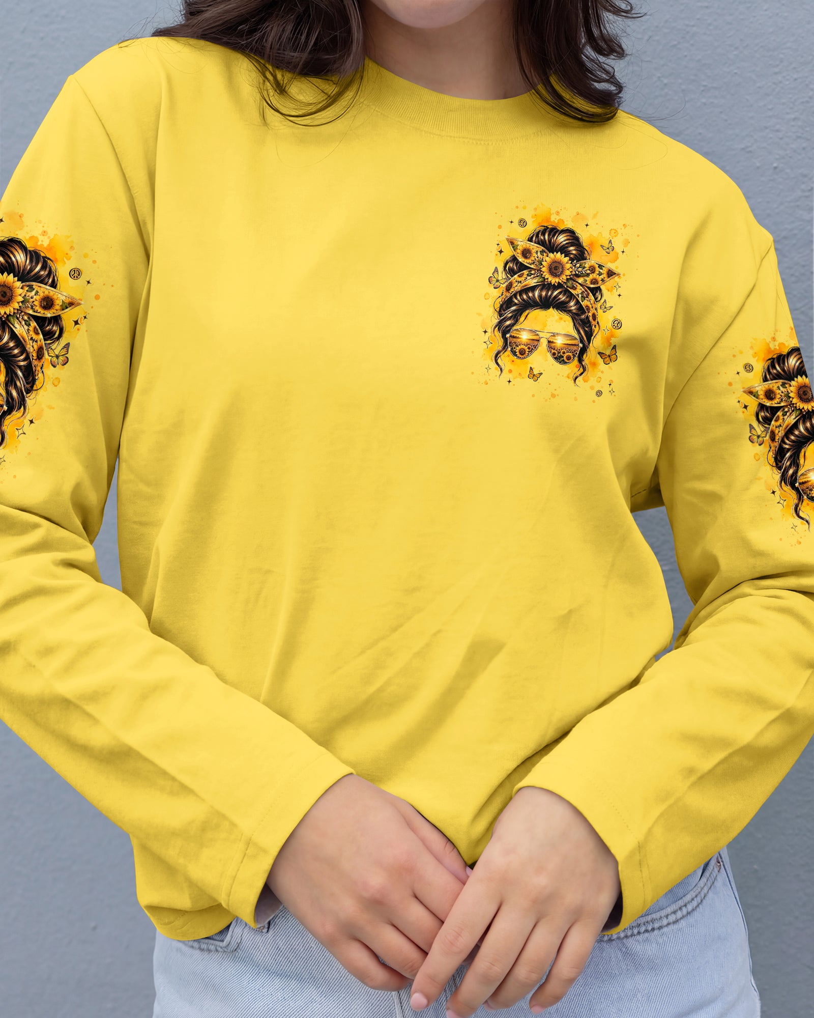 SHE HAS THE SOUL OF A GYPSY MESSY BUN ALL OVER PRINT - TYLN2306263