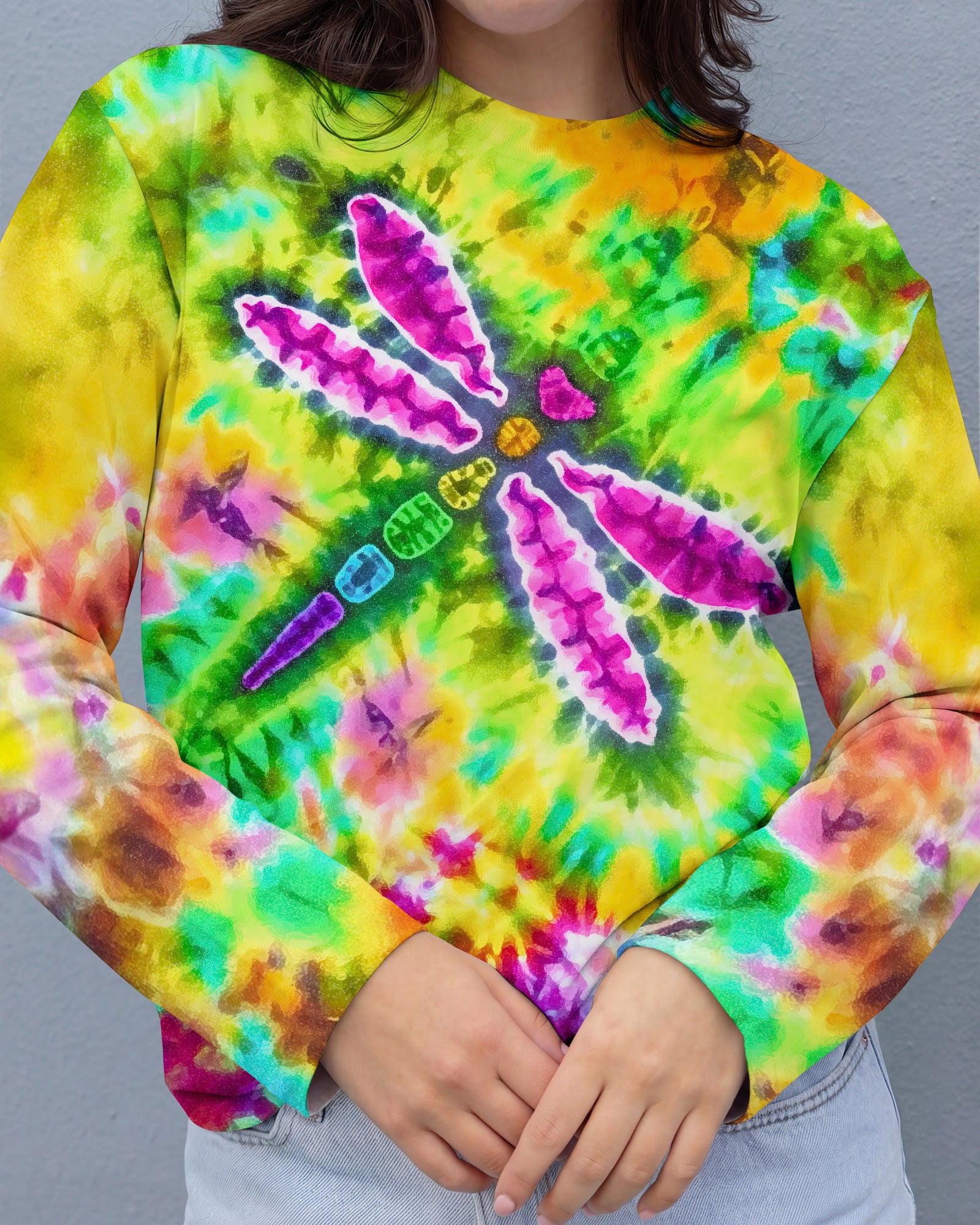 JUST BREATHE GOOD VIBES COLOR BURST ALL OVER PRINT - KM0604262