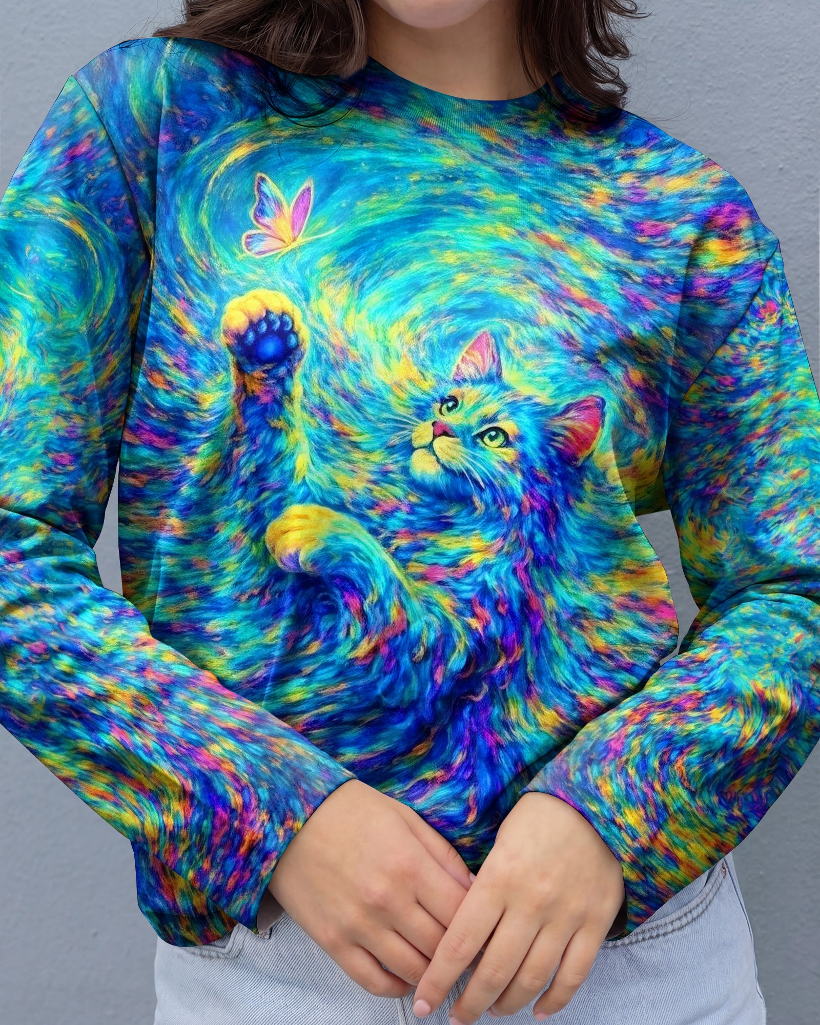 AURORA SPIRIT CAT ALL OVER PRINT - YHHG2402261