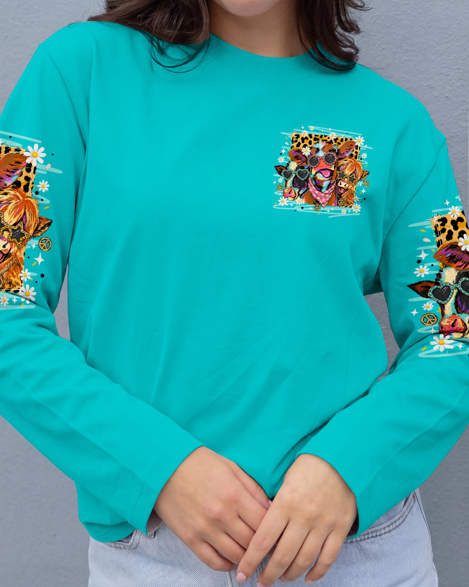 GOOD TIMES CRAZY FRIEND HIGHLAND COW ALL OVER PRINT - TLNO2207261