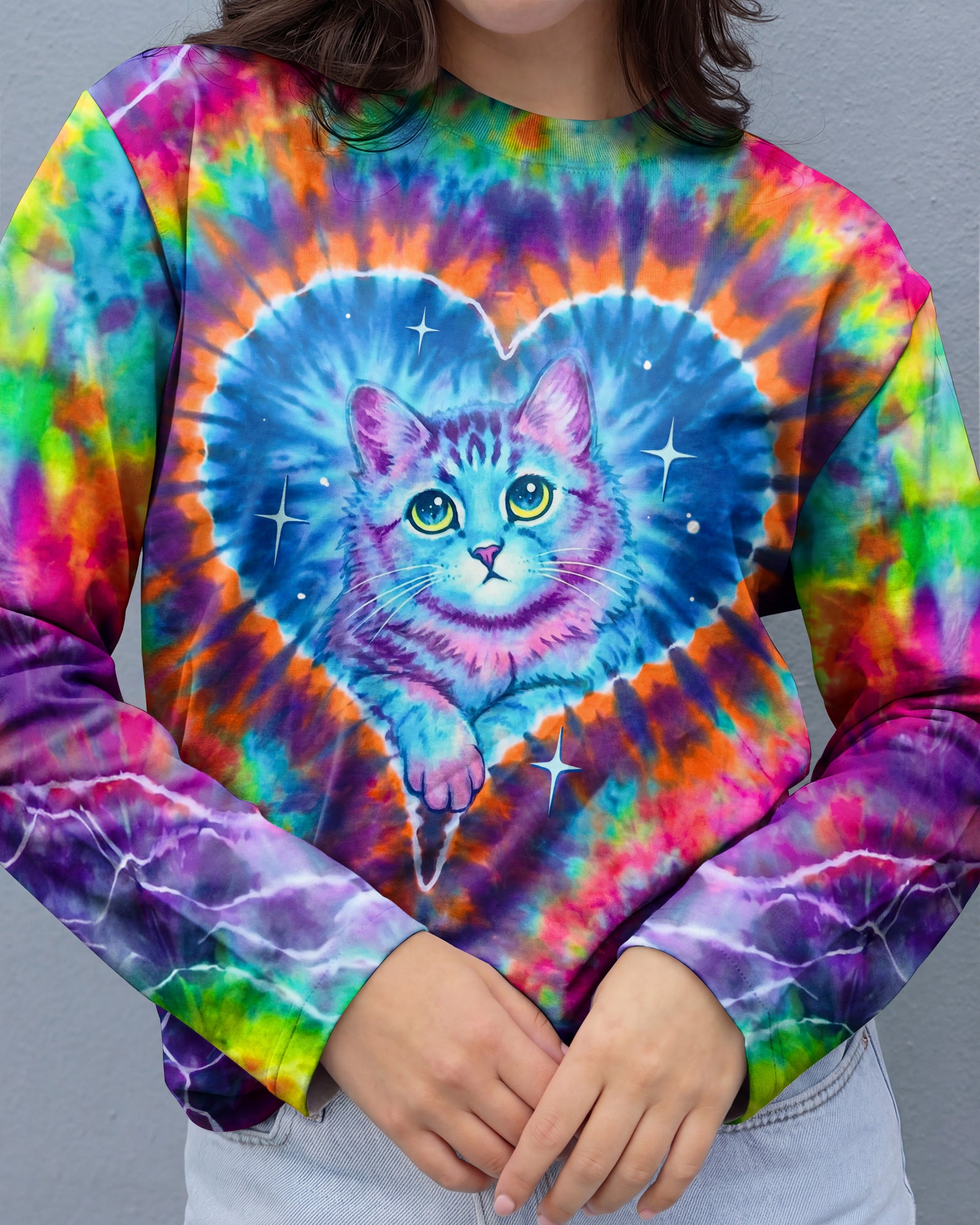 NEON DREAM CAT HEART ALL OVER PRINT – KM0405261