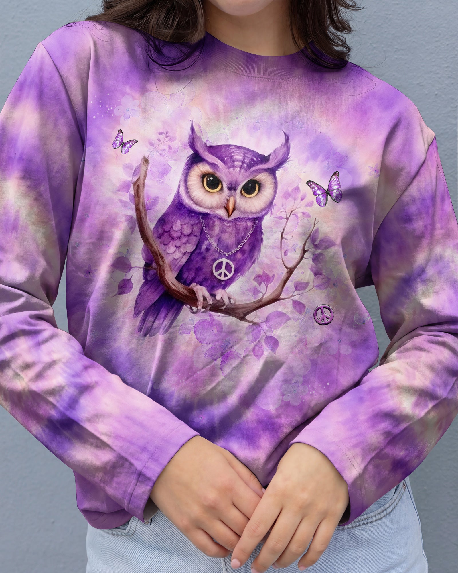 WHISPER WORDS OF WISDOM LET IT BE OWL ALL OVER PRINT - YHHG2702261