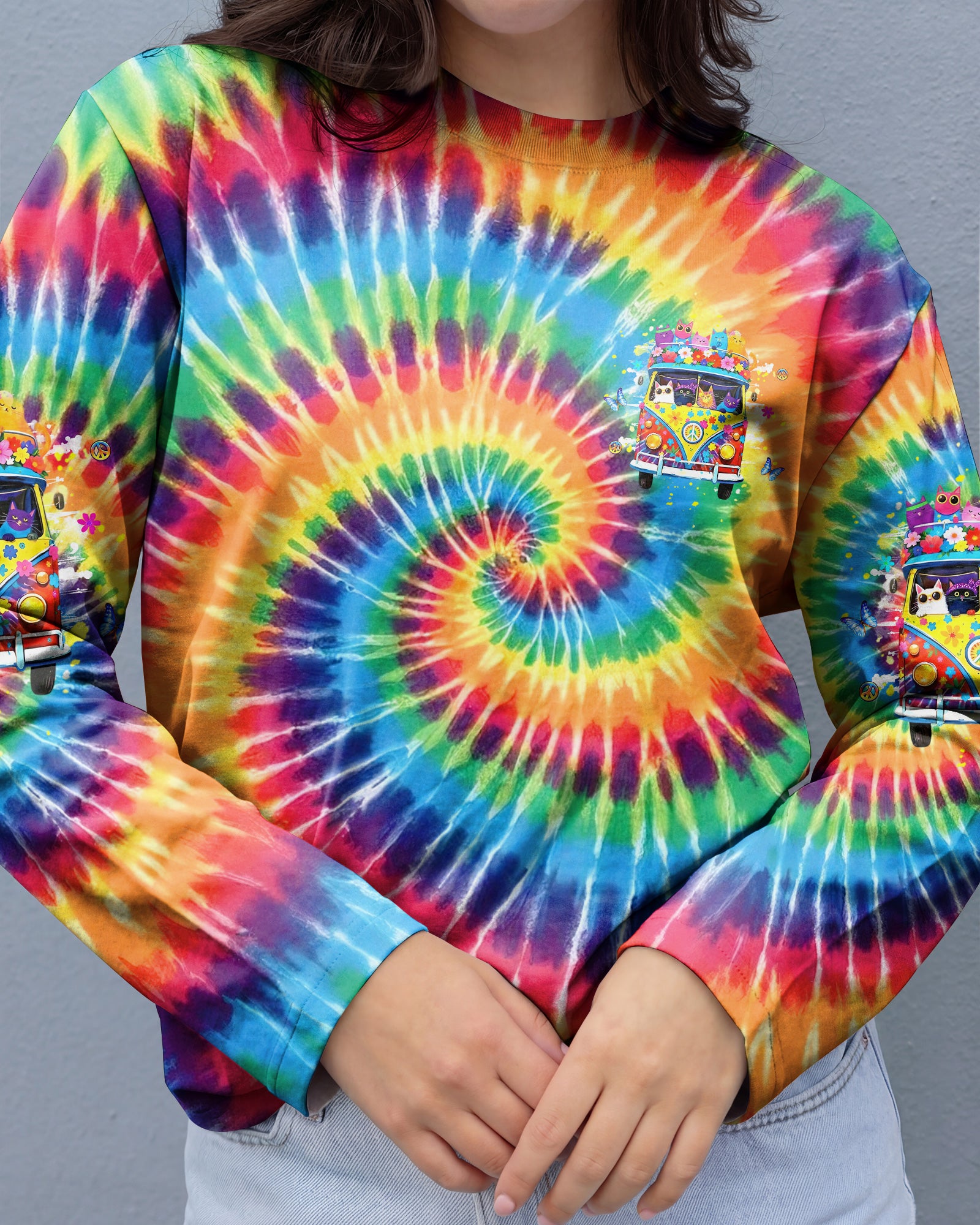 CAT HAIR DON’T CARE ALL OVER PRINT - YHHG0502261