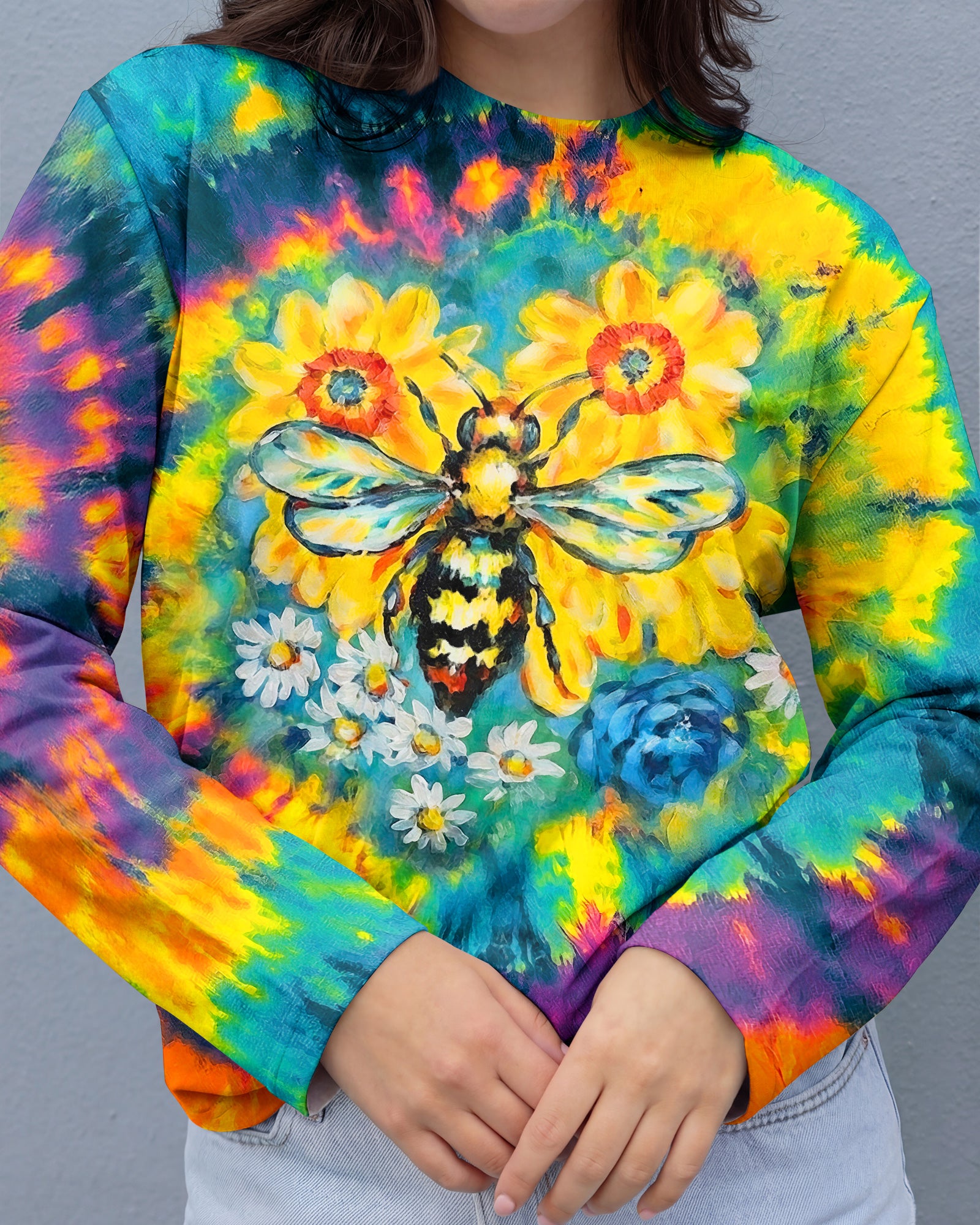 SUNFLOWER BEE WISDOM ALL OVER PRINT - RI2703261