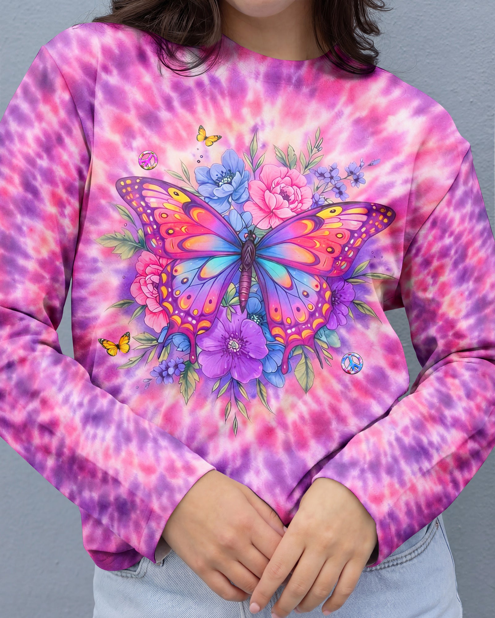 STRONGER THAN THE STORM BUTTERFLY SWIRL ALL OVER PRINT  - TLHG3003261