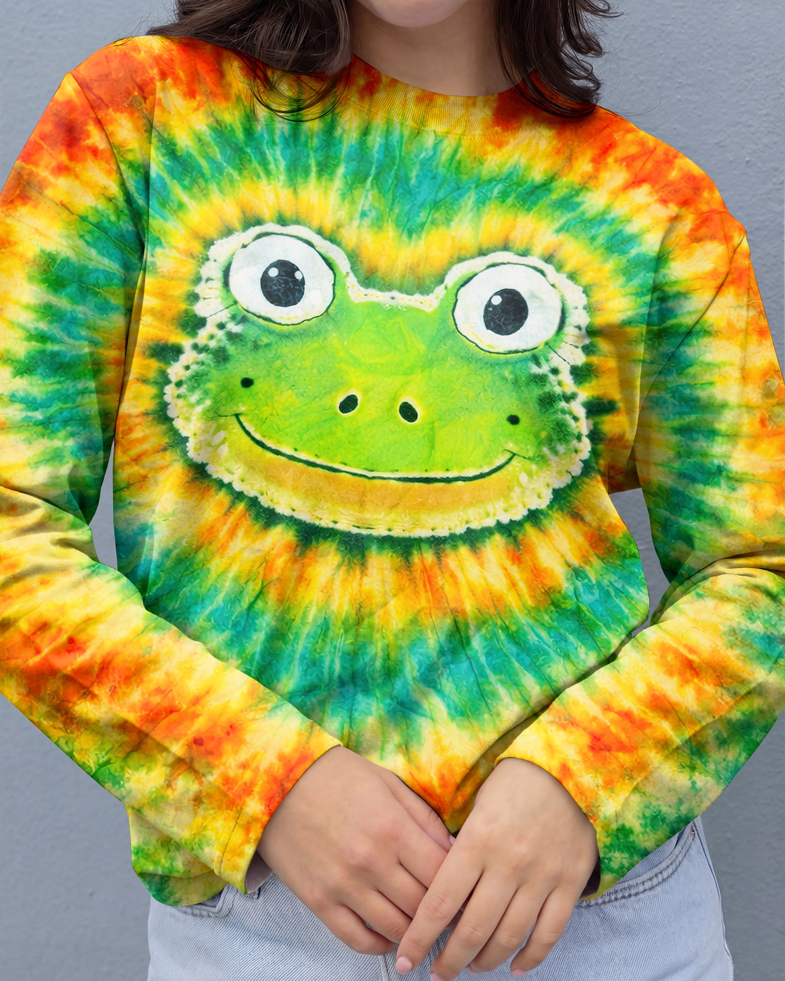 JUST BREATHE FROG SWIRL ALL OVER PRINT - TLNT1007263