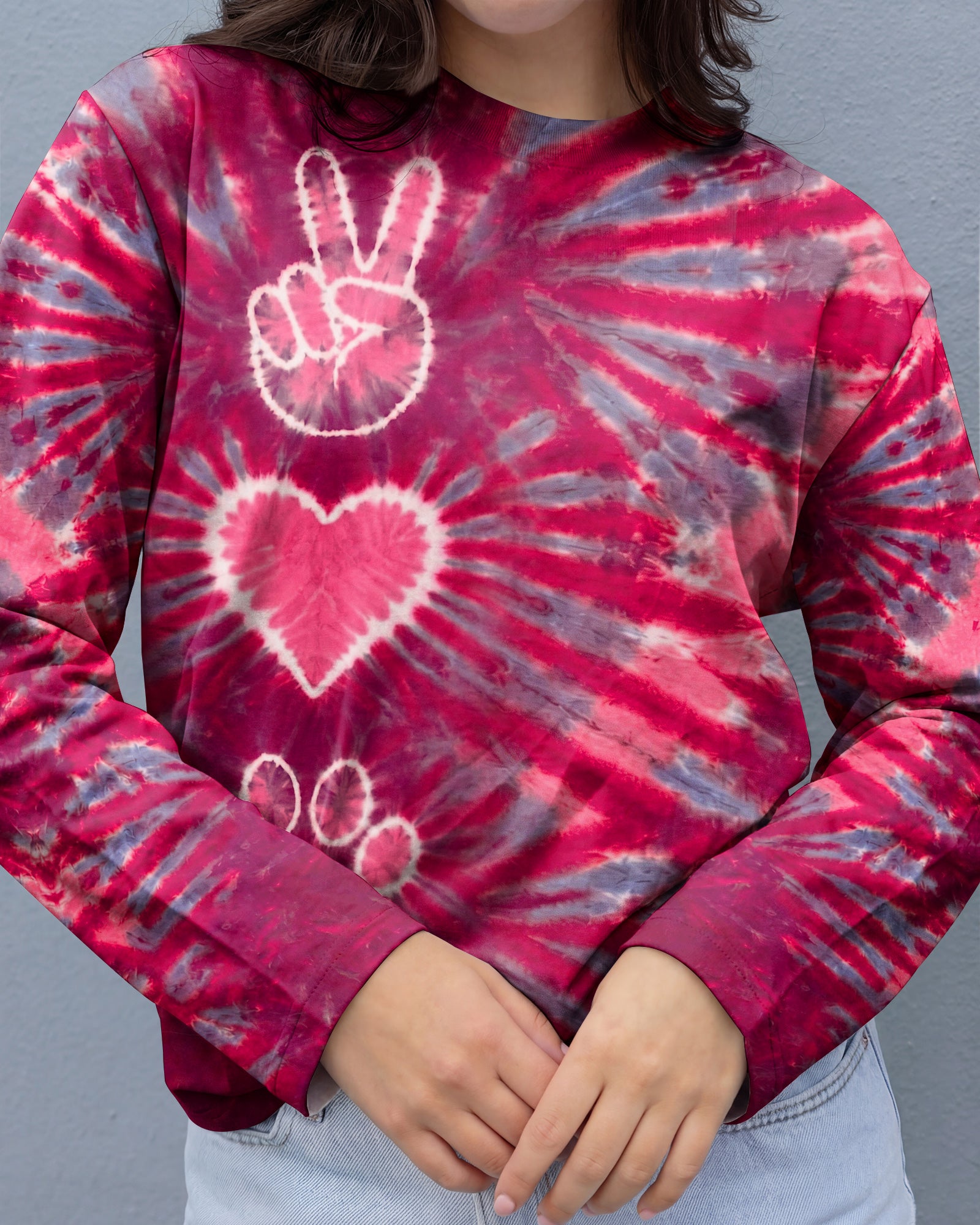 PEACE HAND LOVE PAW PRINT ALL OVER PRINT - TLHN1604262