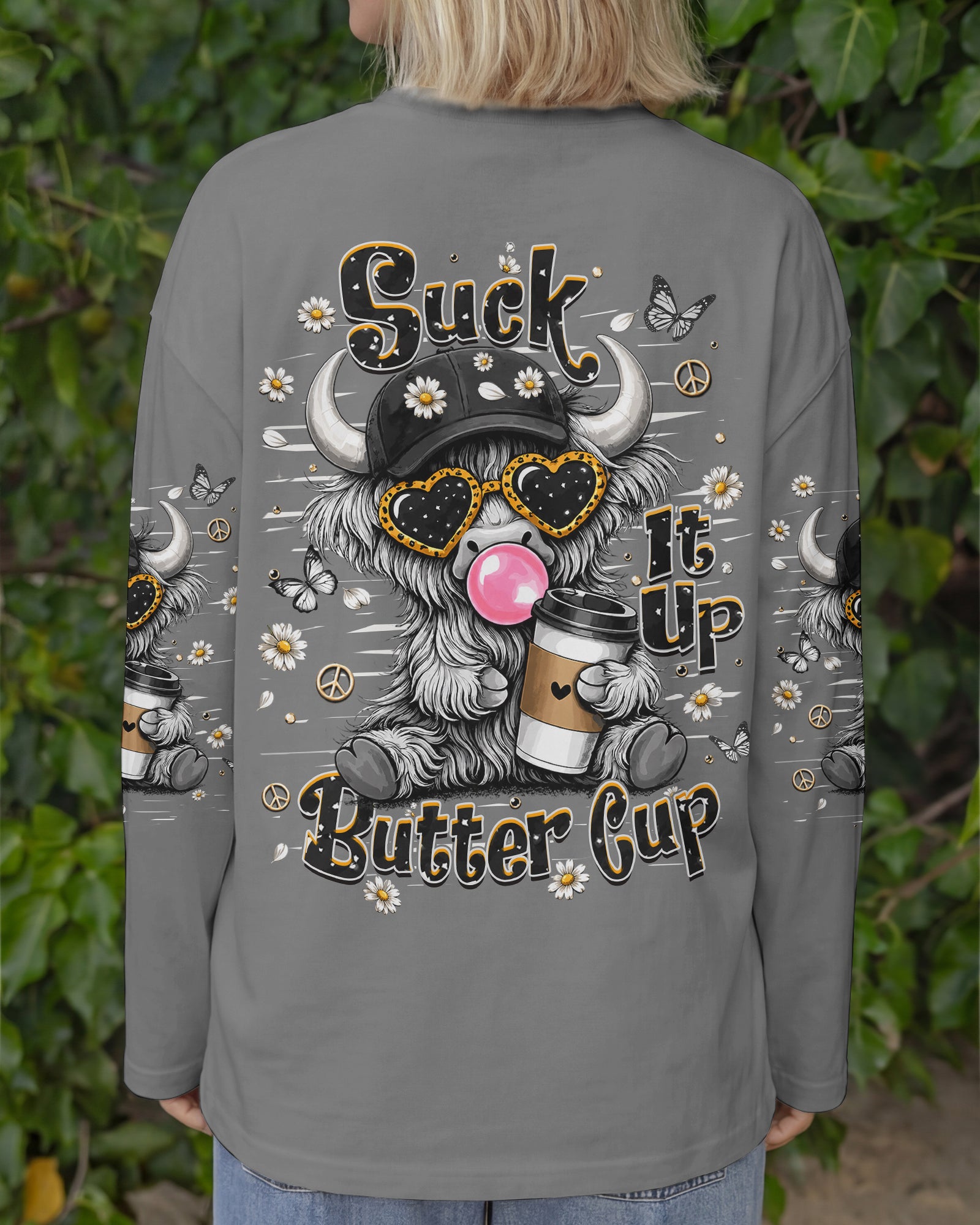 SUCK IT UP BUTTERCUP COW ALL OVER PRINT  - TLHN2505263