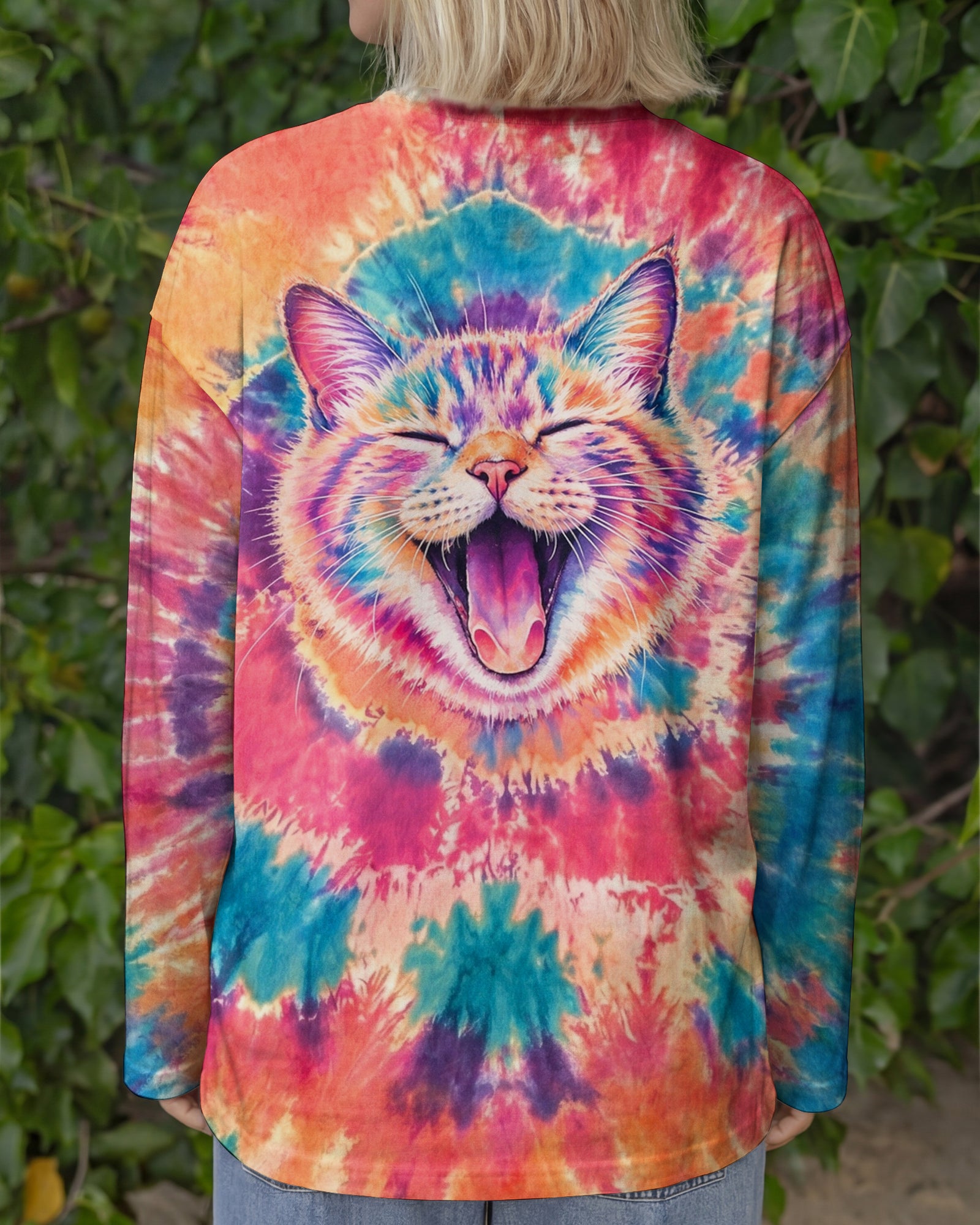 JOYFUL CAT WATERCOLOR PATTERN  ALL OVER PRINT - TLNO2404261