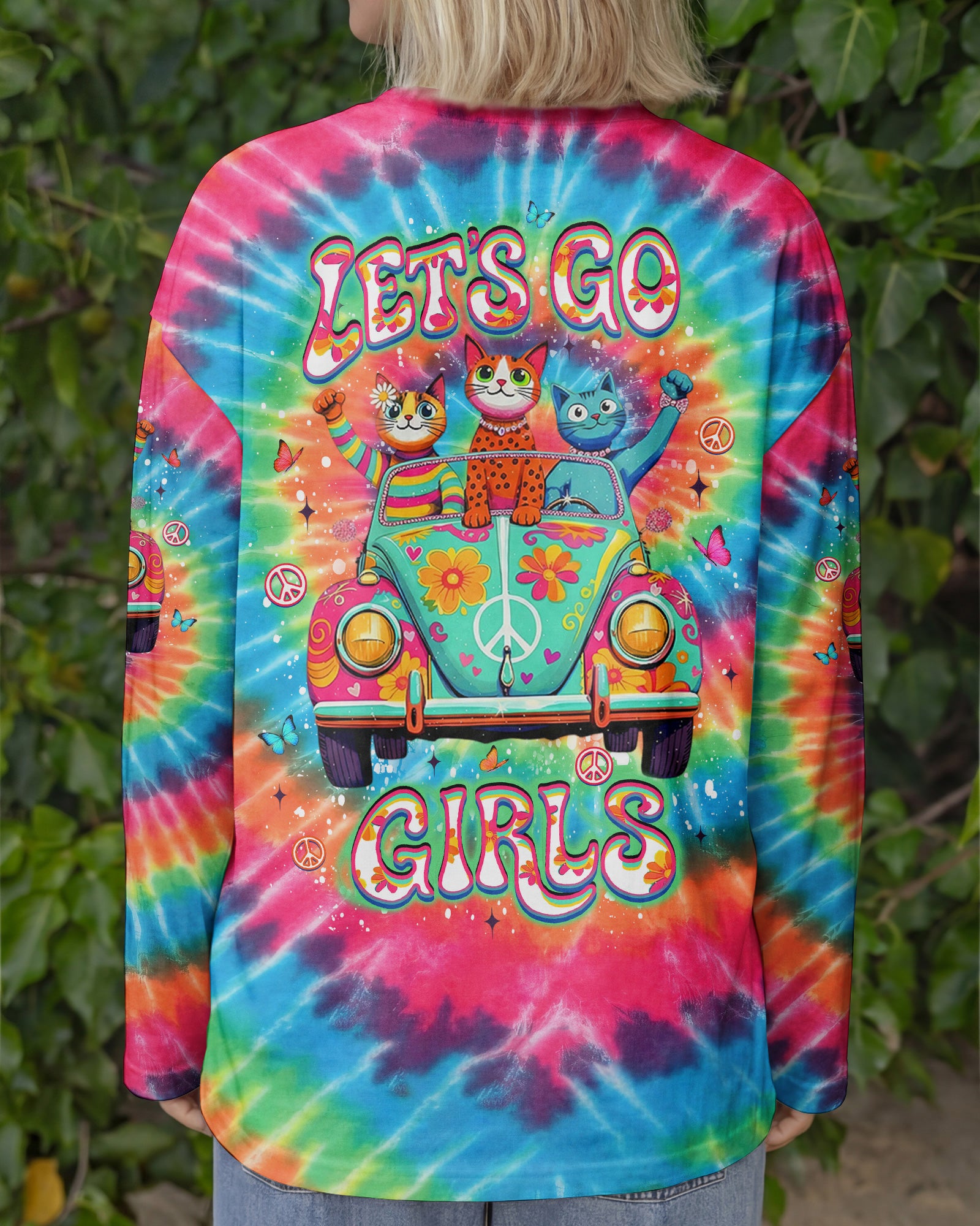 LET'S GO GIRLS CAT ALL OVER PRINT - YHLT0402262