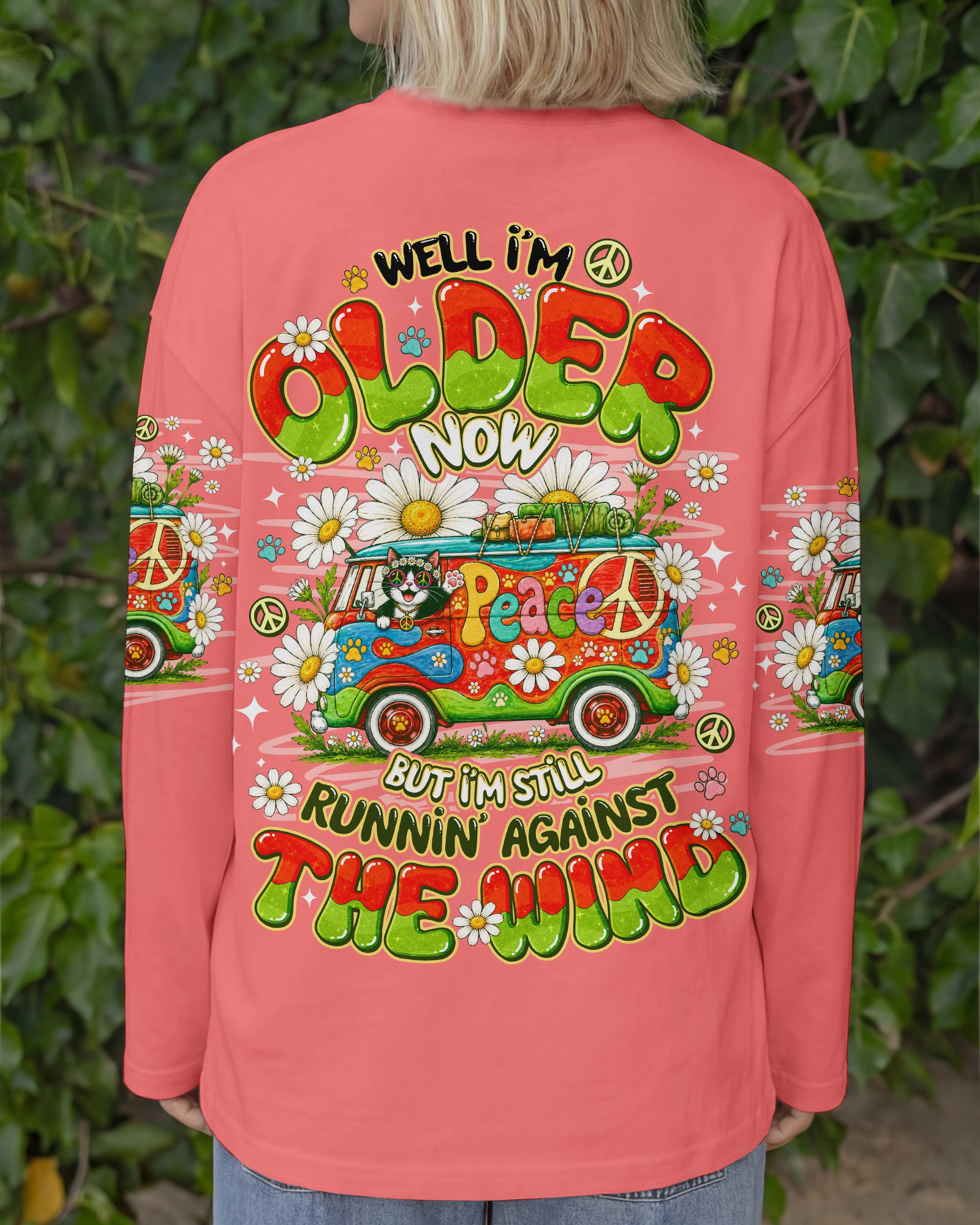 RUNNING AGAINST THE WIND BUS CAT ALL OVER PRINT - TLNO1007262
