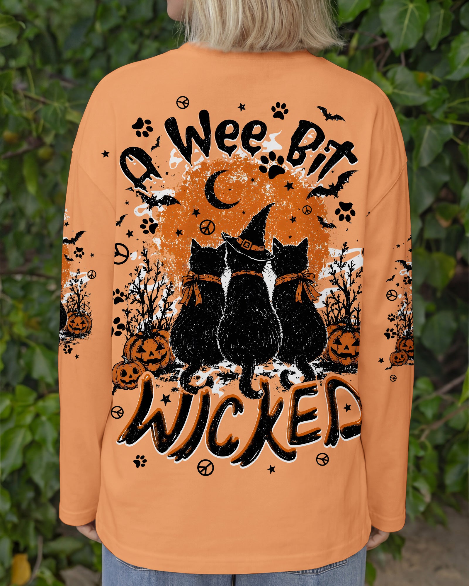 A WEE BIT WICKED CATS HALLOWEEN ALL OVER PRINT - TYPQ2807263